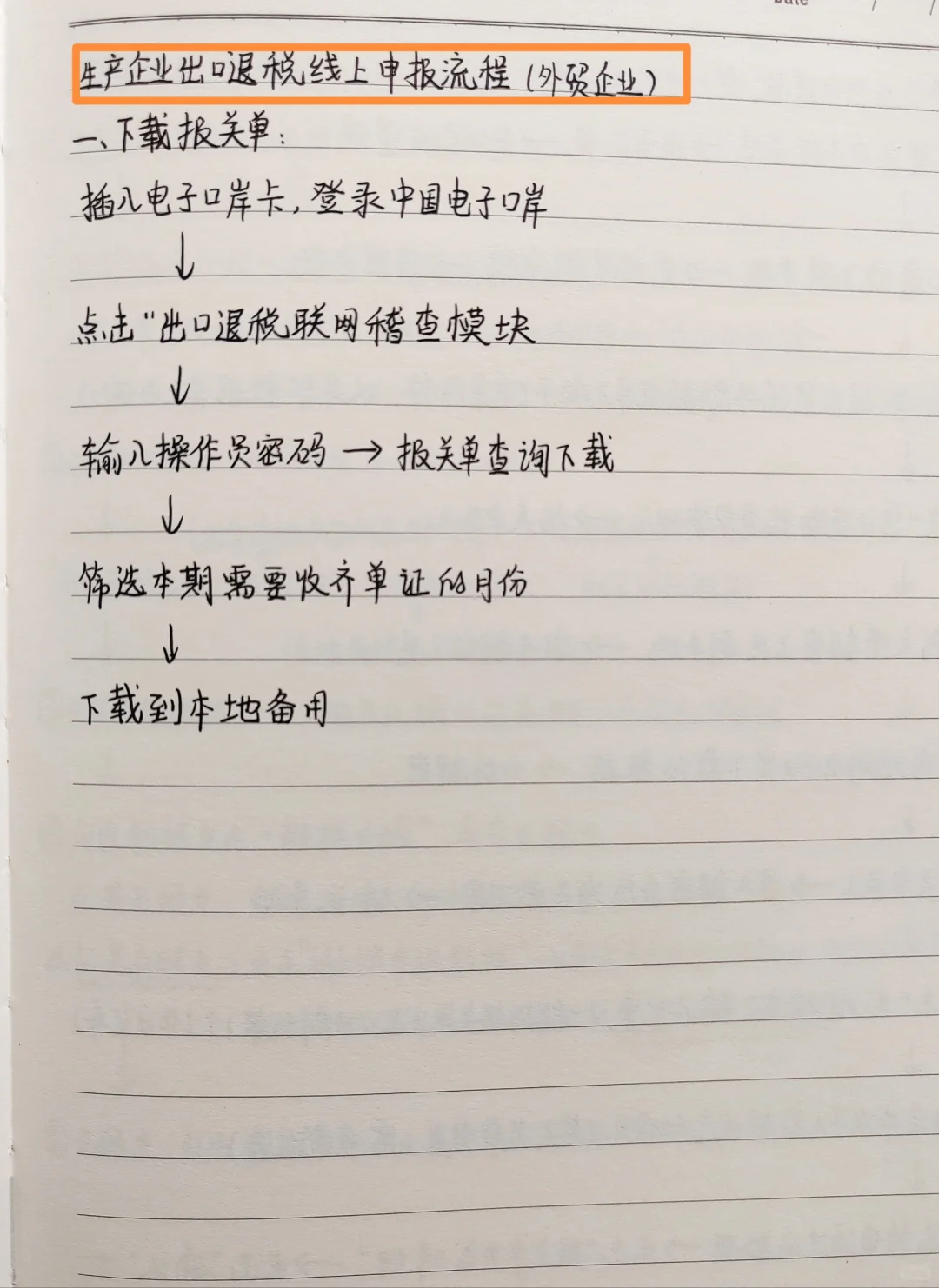 外贸企业出口退税申报流程！！