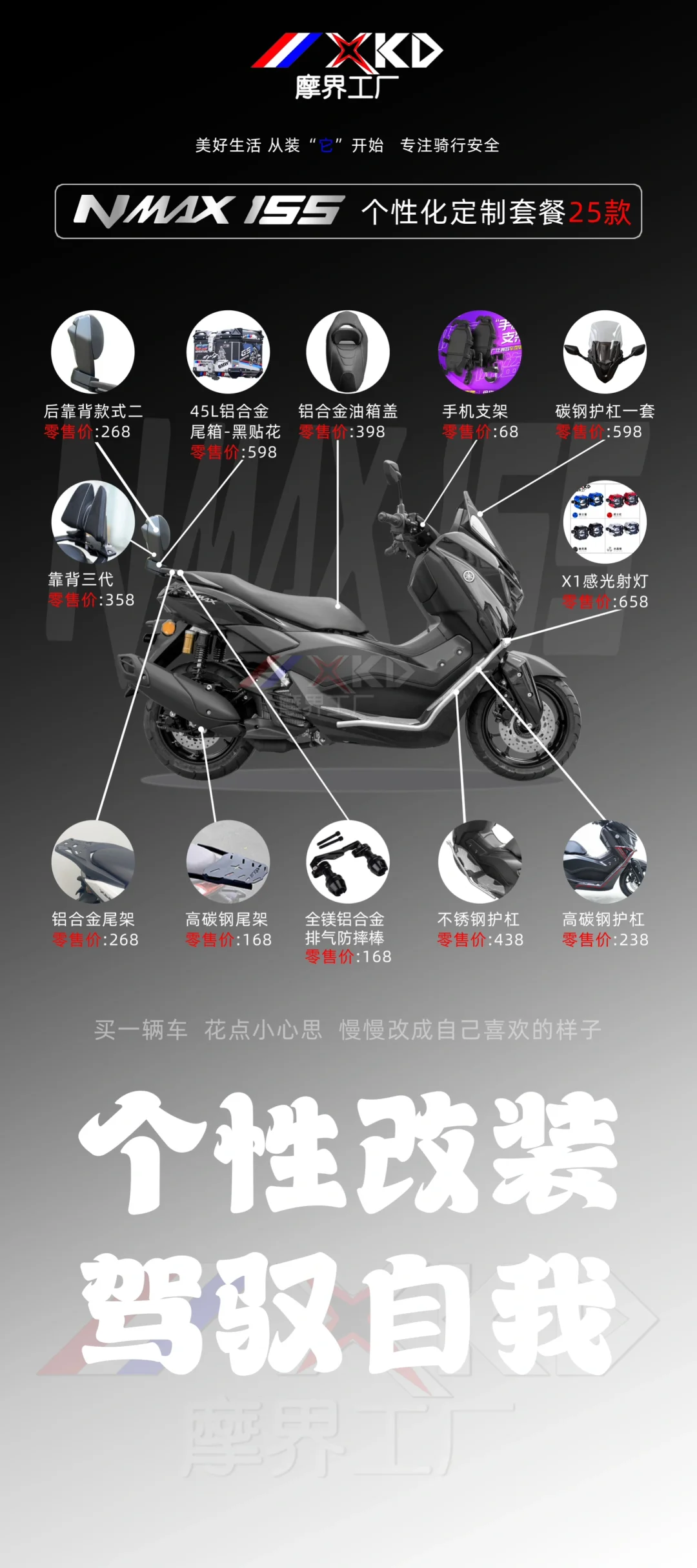 最近很火的几款踏板车，全车升级如图