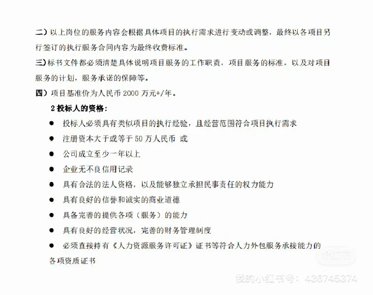 2024年人力资源外包服务招标