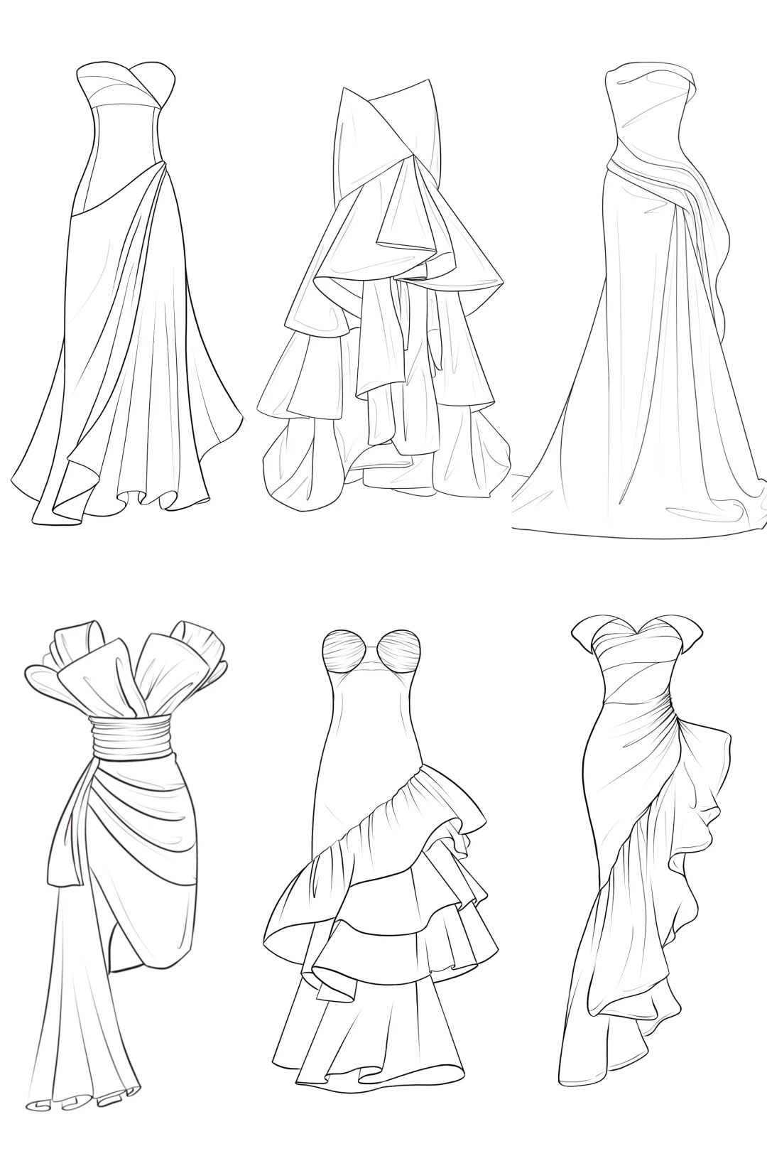 服装设计款式图参考（分享～）