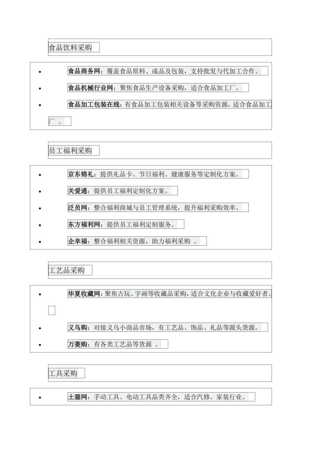采购行业所需要网址大全