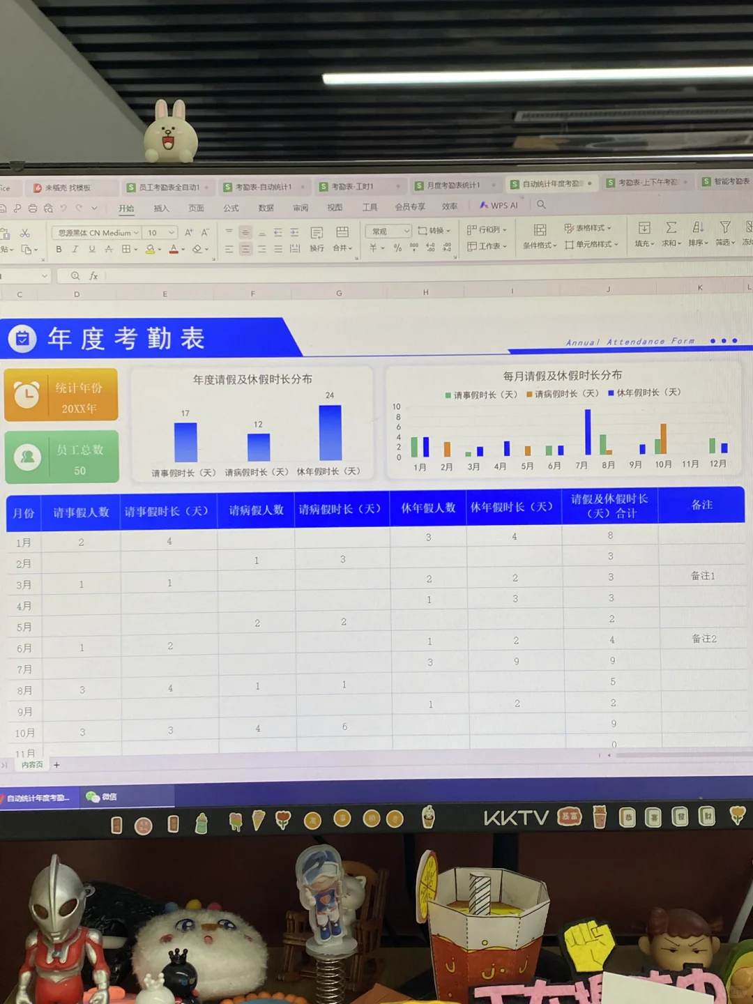 终于有人把考勤表打磨成全自动表格了
