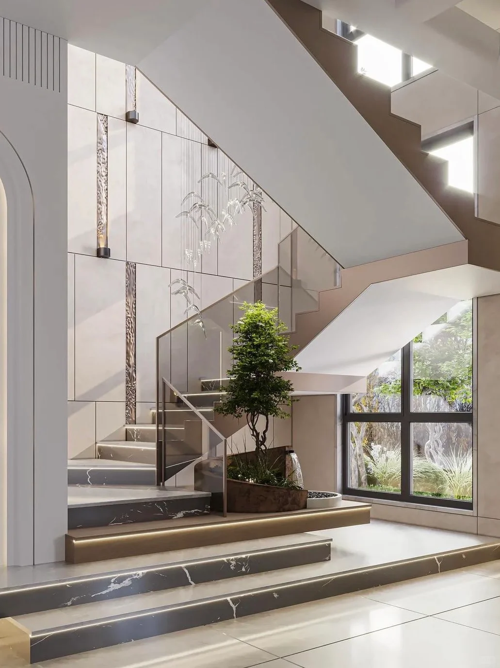??真的有被楼梯➕玻璃的组合惊艳到!