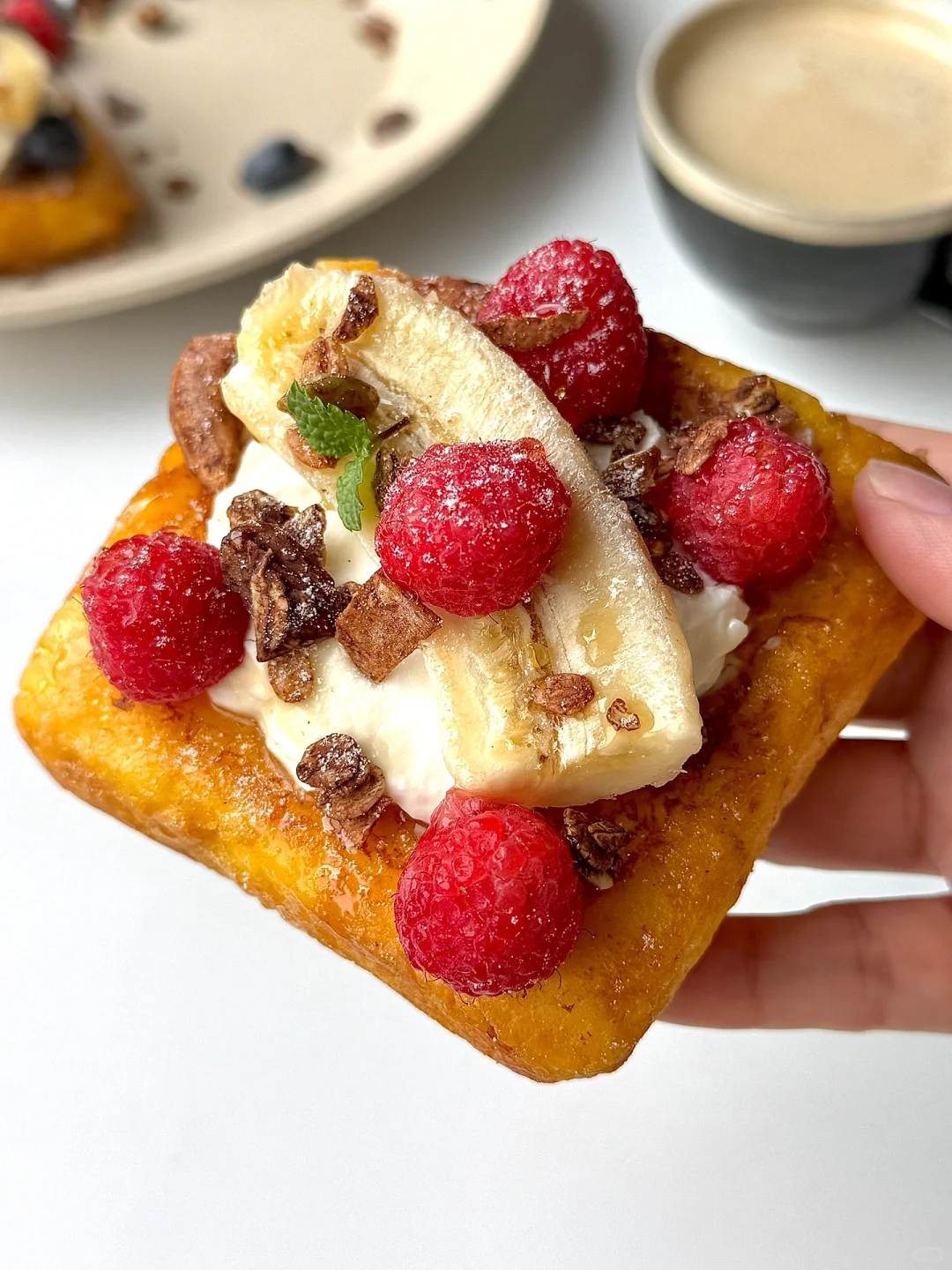 快手brunch‼️莓果酸奶法式吐司 香甜松软