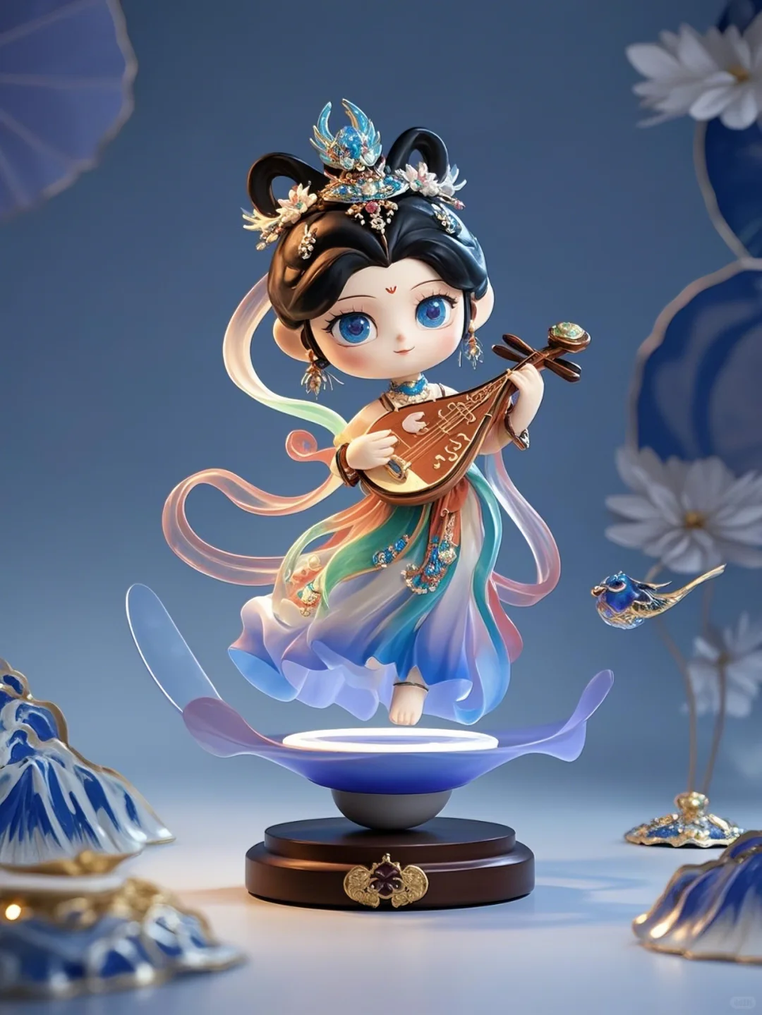 绝美AI国风飞天手办