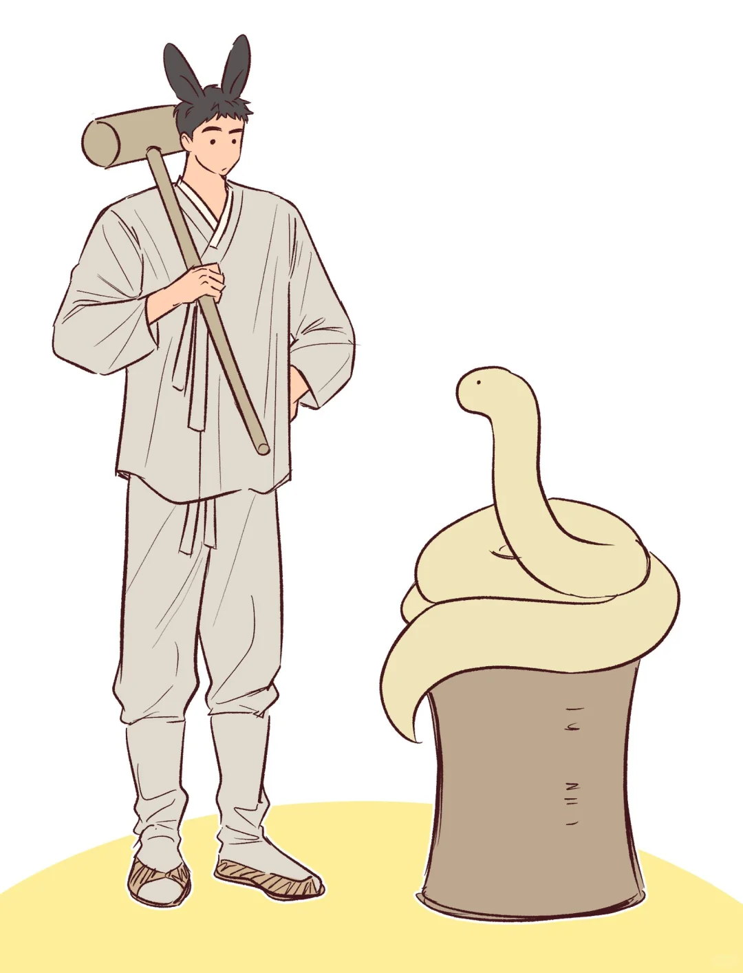 喜欢和?裹在一起的小蛇?>?<