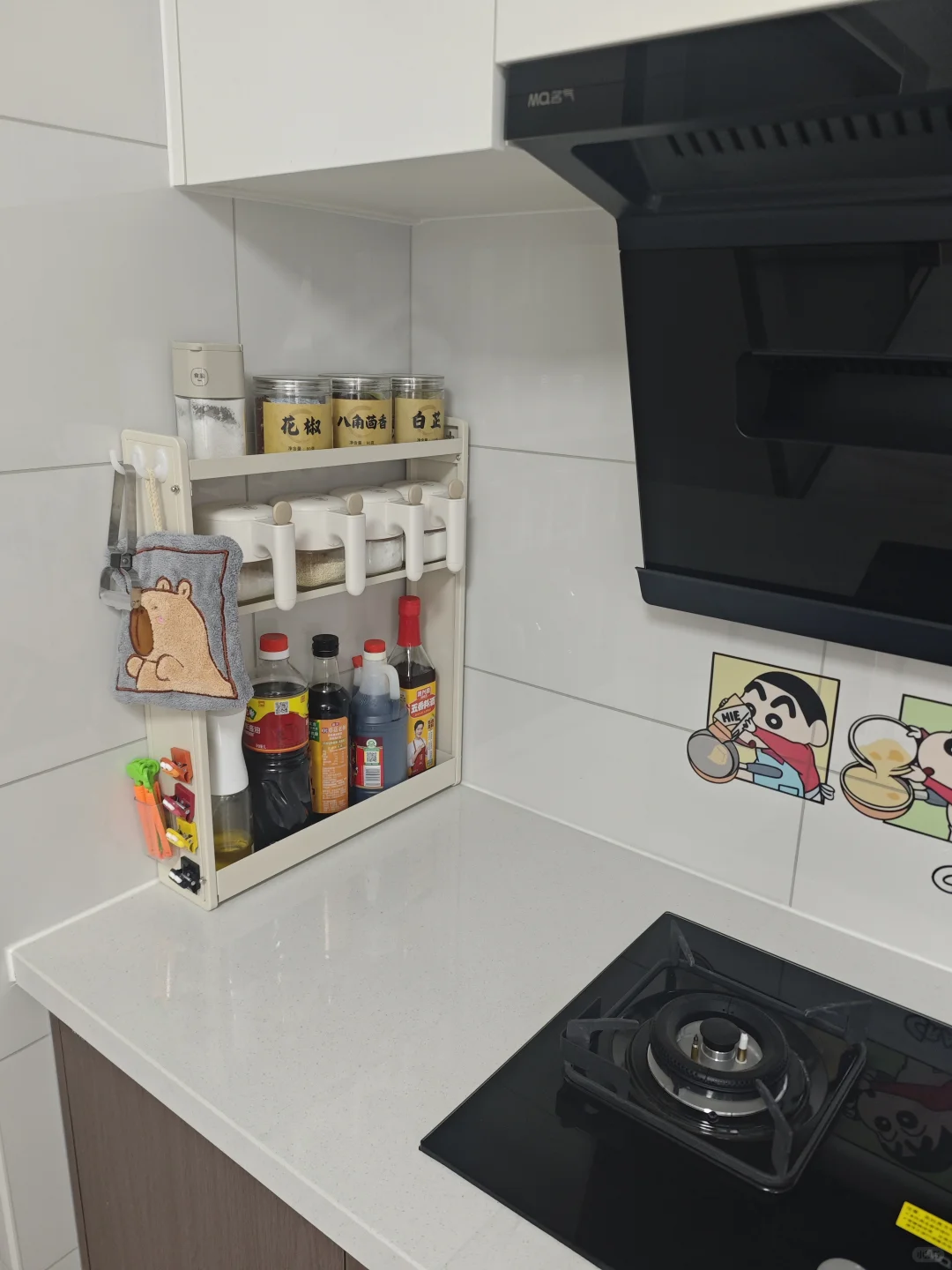 买到适配我家的调料架了