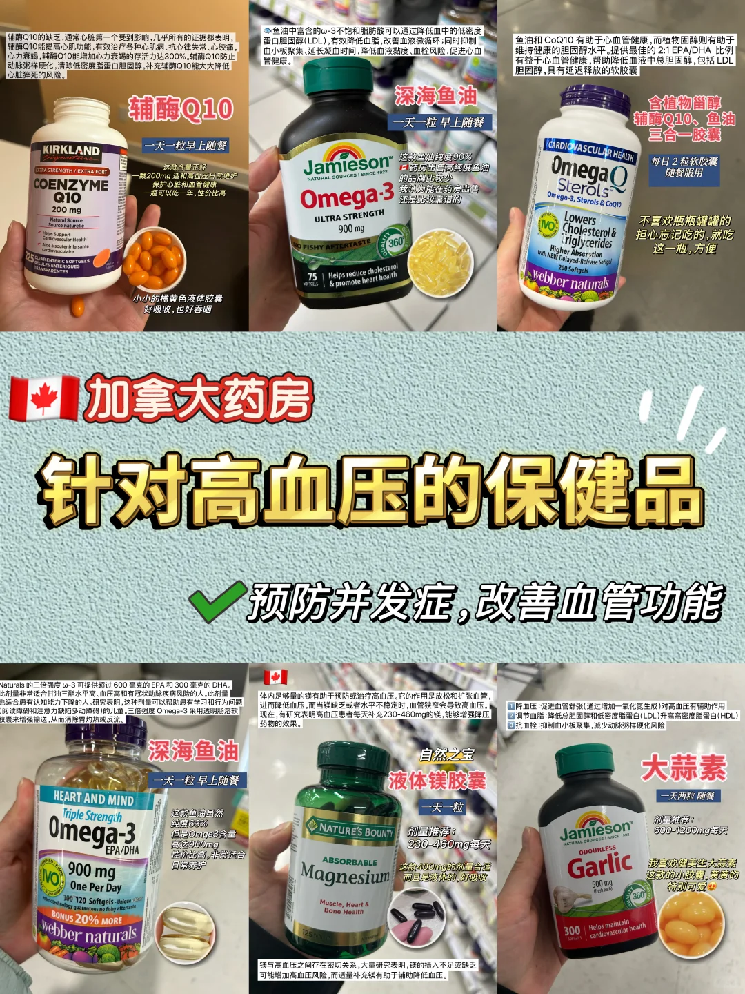 加拿大??药房｜高血压可以吃的保健品合集