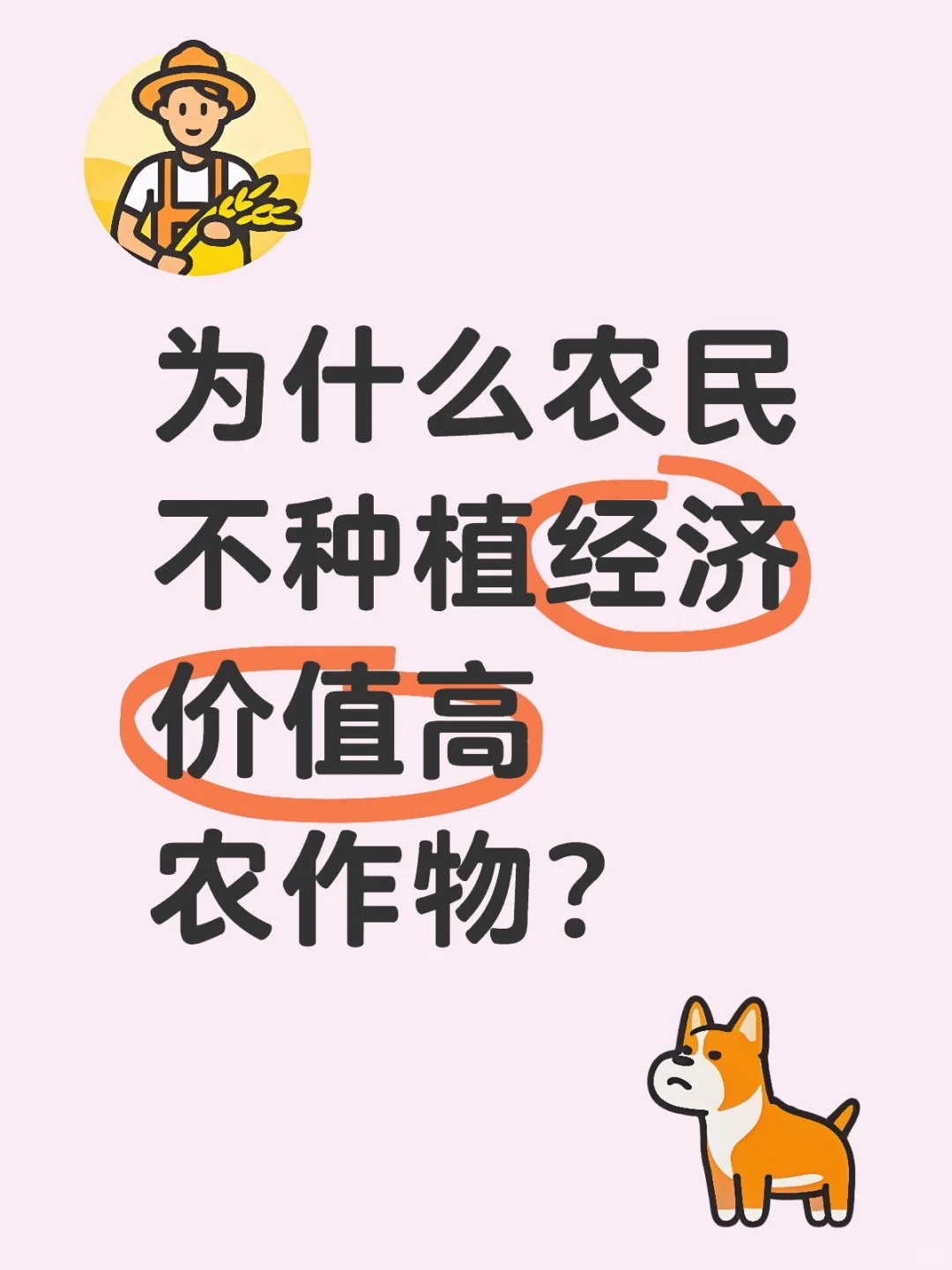 为什么农民不种植经济价值高的农作物？