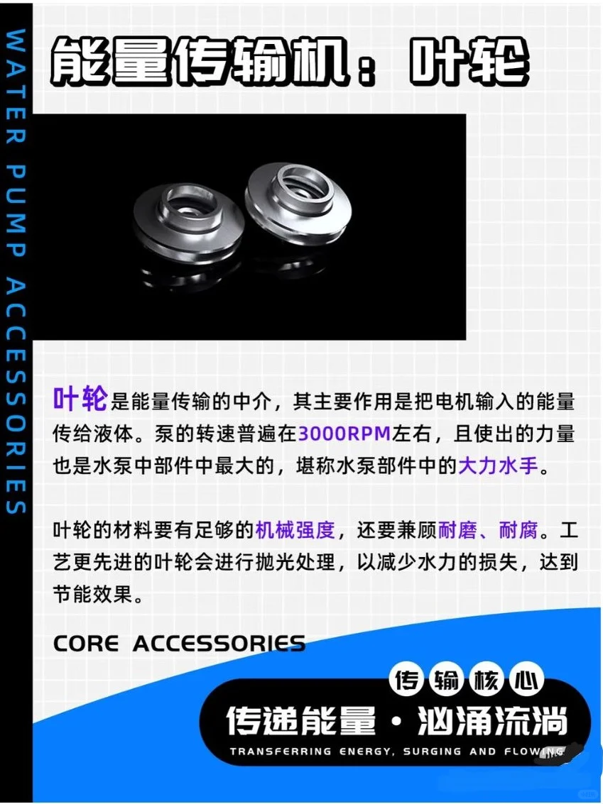 水泵有哪些核心配件？