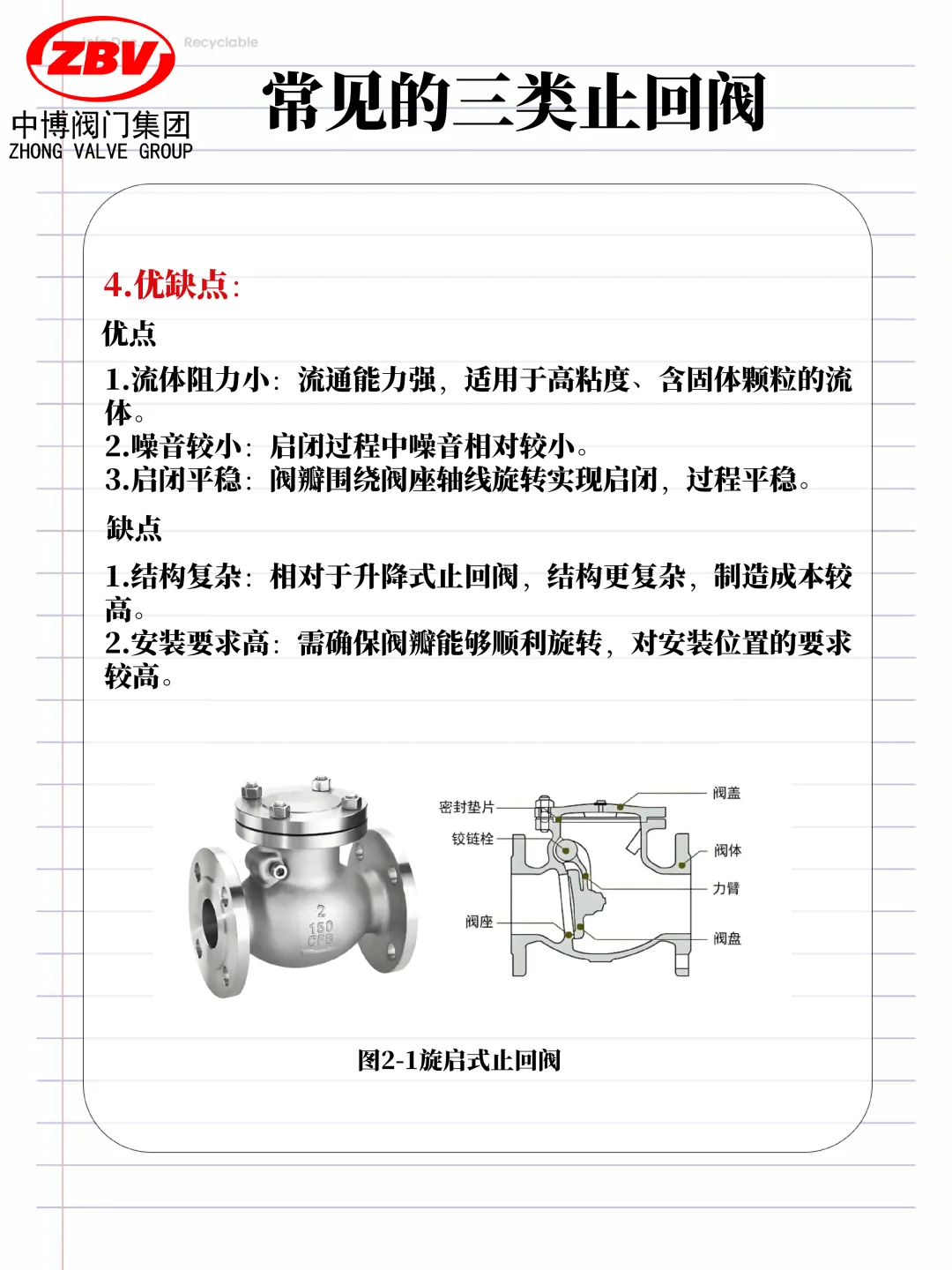 阀门知识|常见的三类止回阀