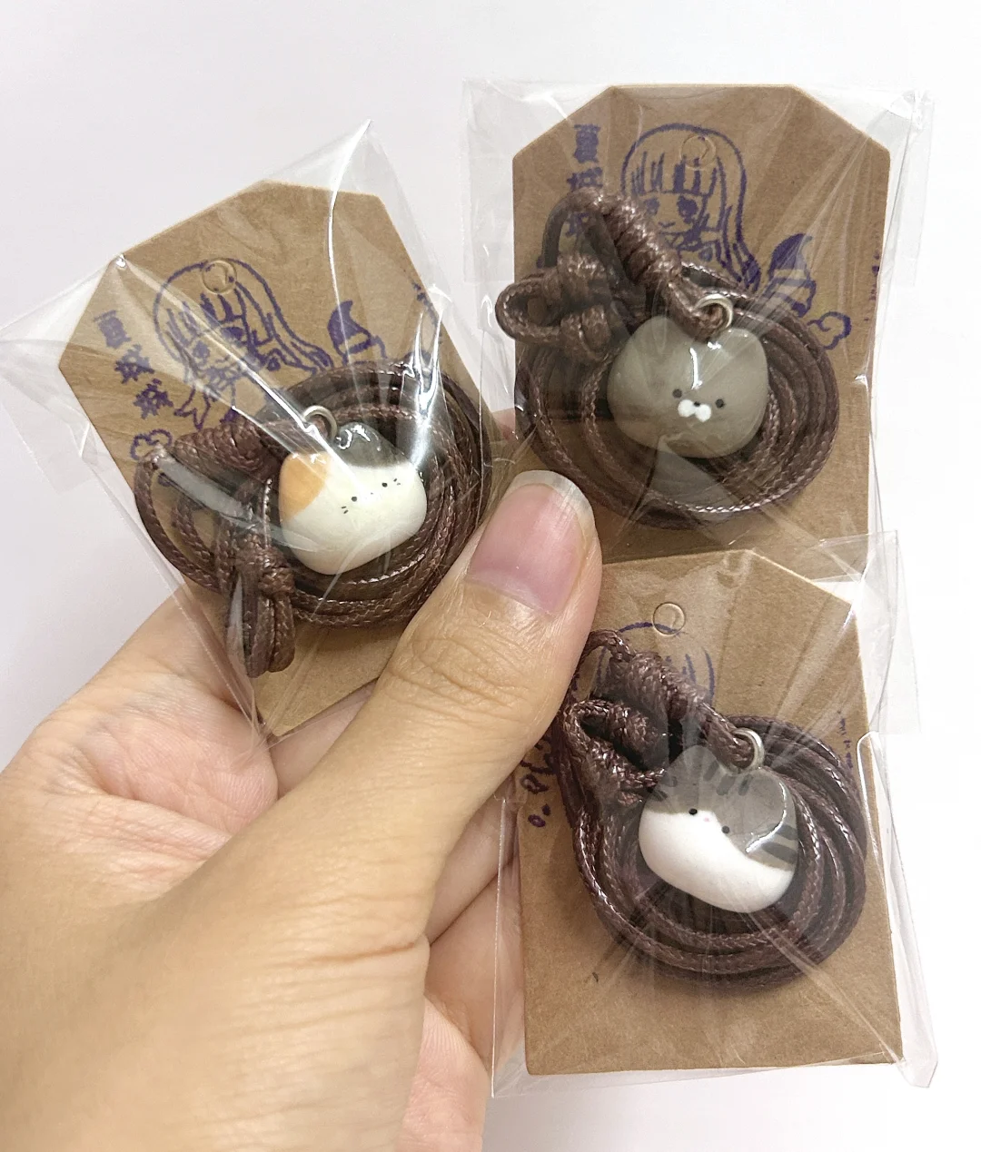 软陶黏土项链｜豆豆眼猫猫系列