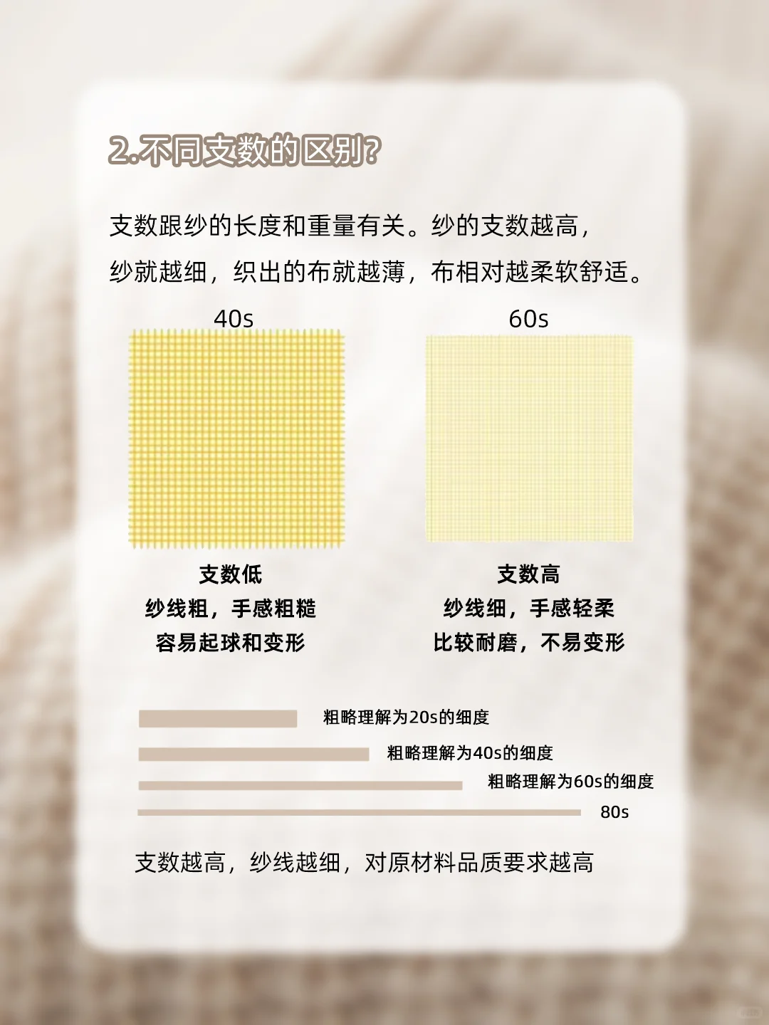 不懂什么是面料支数?看这篇就够了!