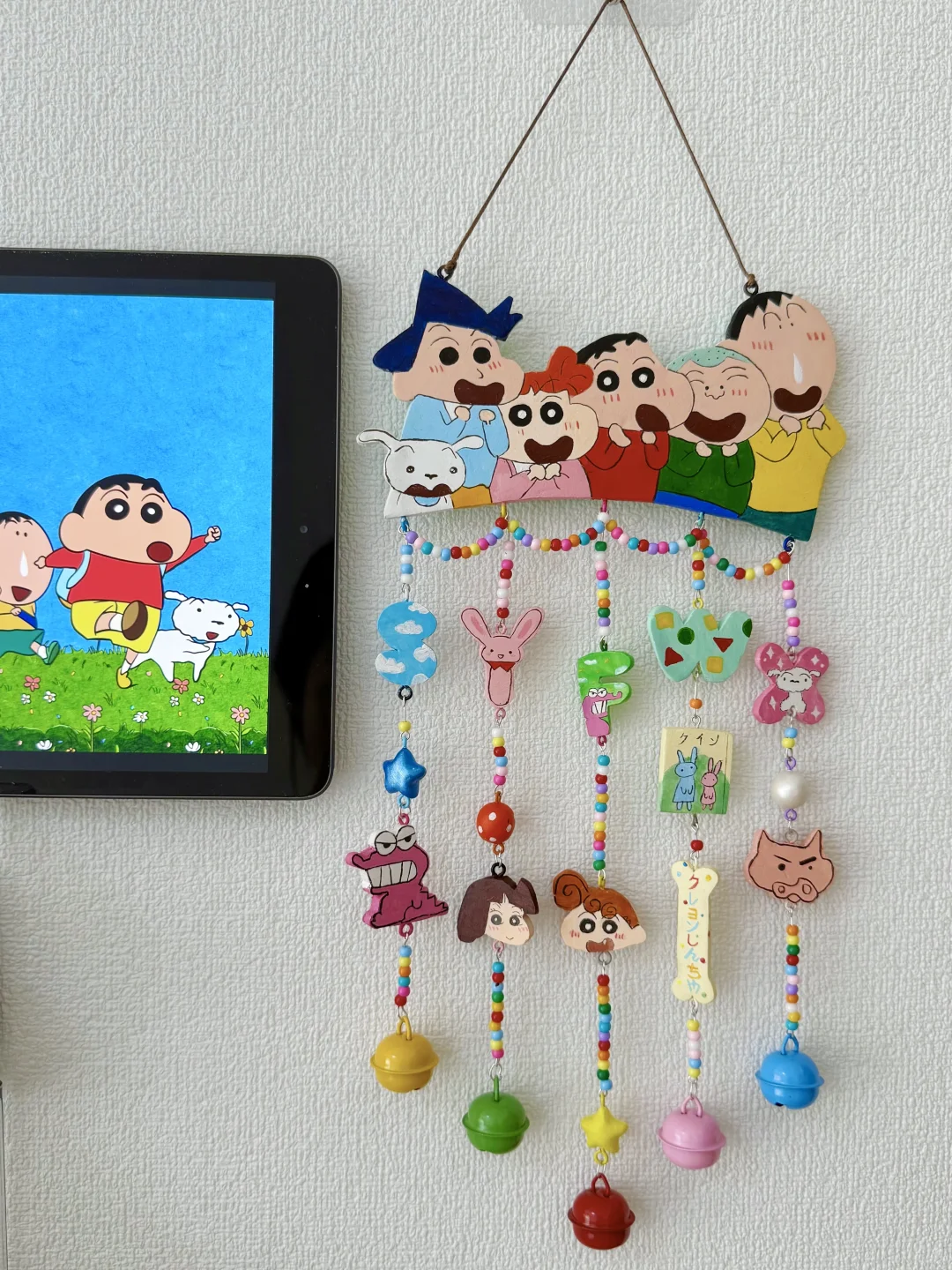 蜡笔小新风铃挂件｜石塑粘土