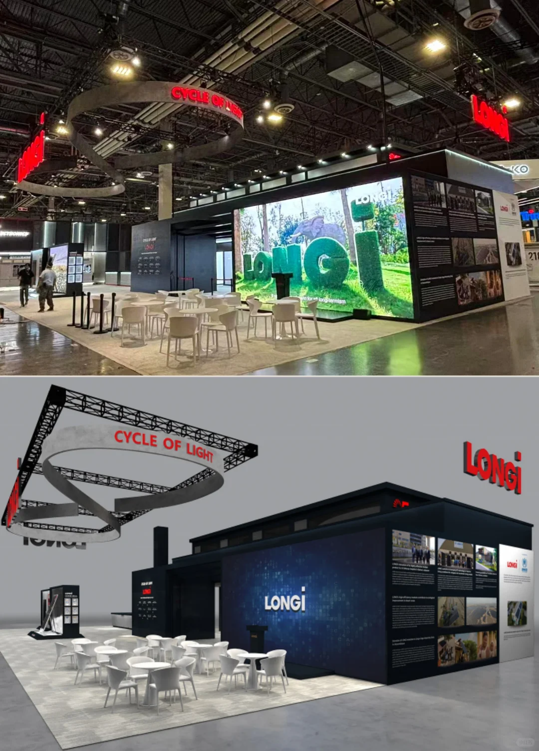 美国太阳能展 RE+科技风展台搭建案例