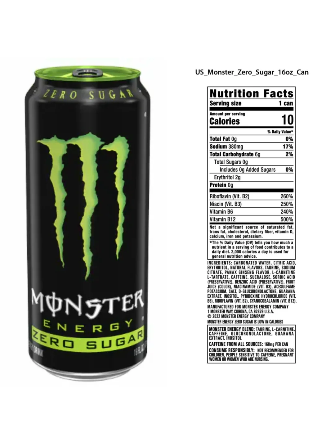 北美低卡版魔爪功能性饮料口味测评