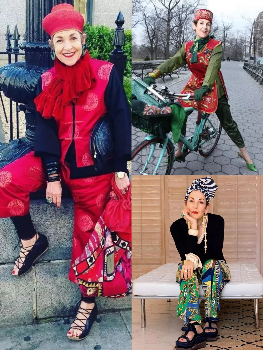 痴迷混搭中国风的时髦老太