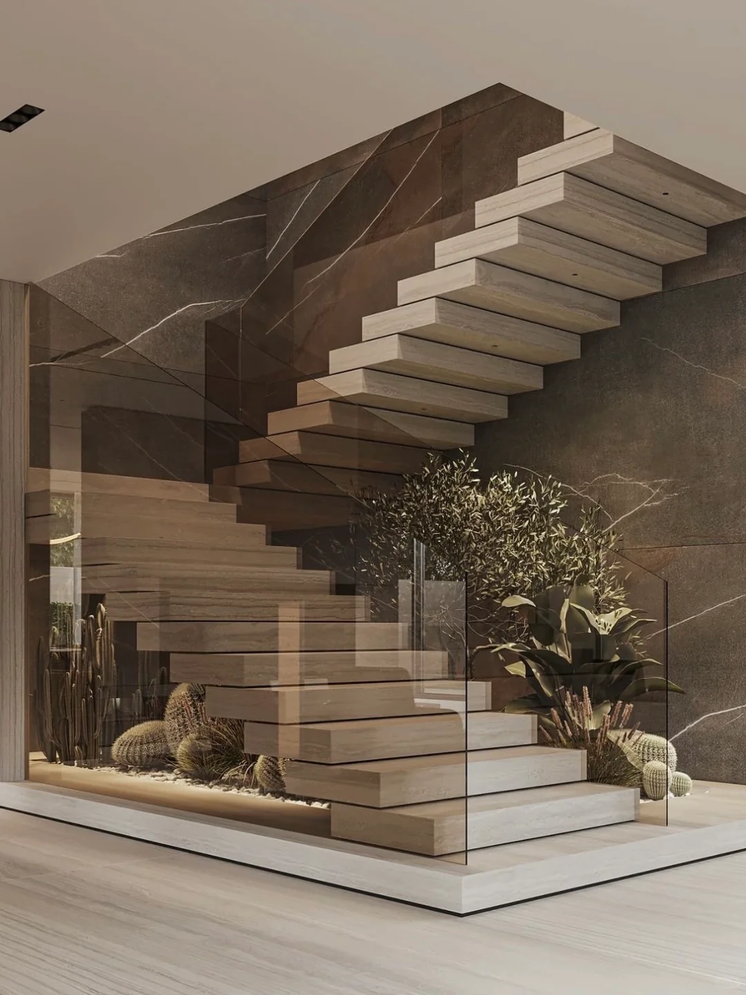 ??真的有被楼梯➕玻璃的组合惊艳到!