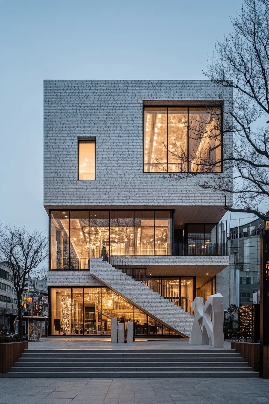 Midjourney建筑设计 现代几何建筑 附咒语