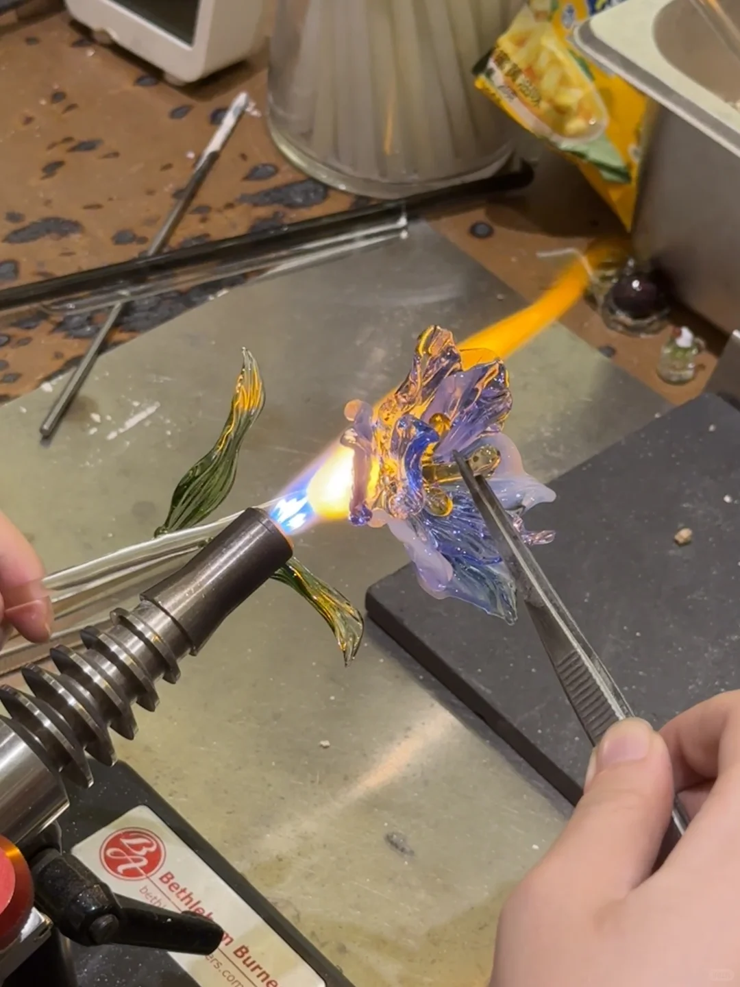 ?烧玻璃plog｜不敢相信这是我亲手烧的花?