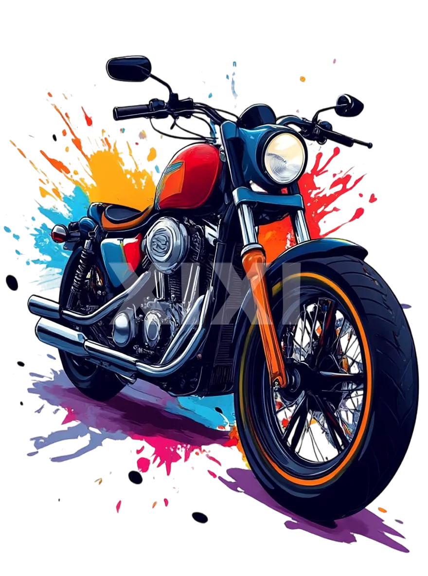 摩托车元素印花，硬核潮酷感拉满！