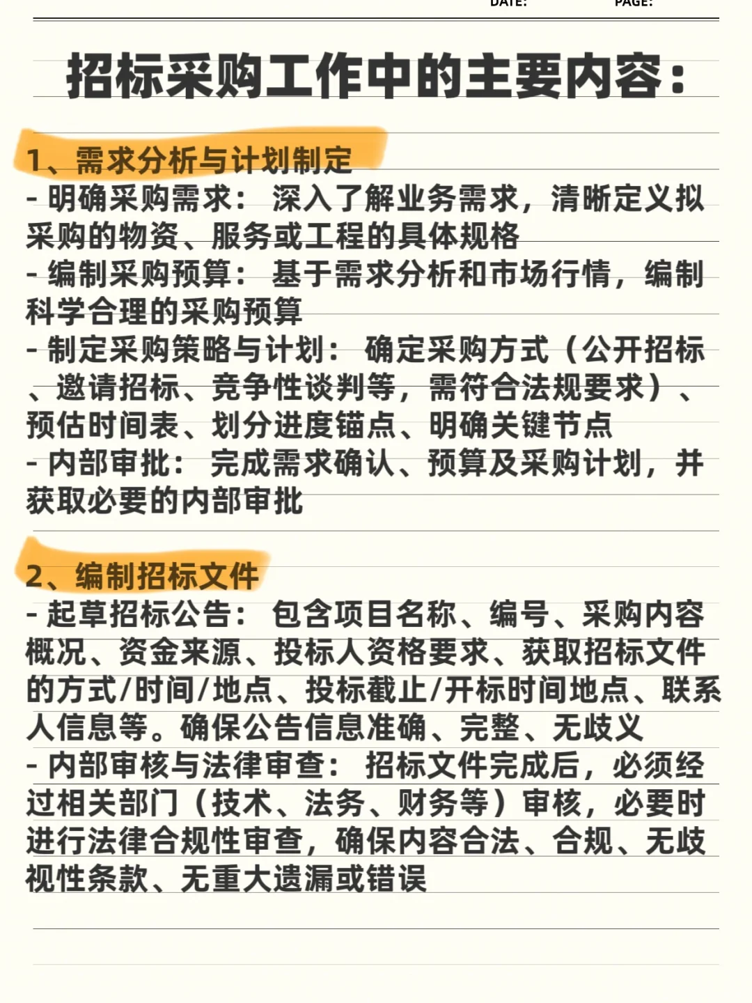 招标采购全过程