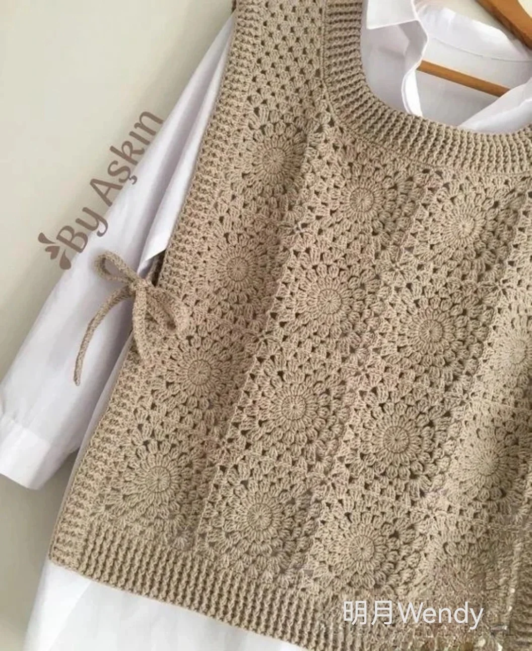 三款钩针背心图解