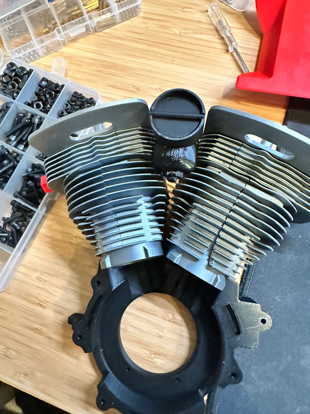 3D打印 - 摩托车双杠发动机