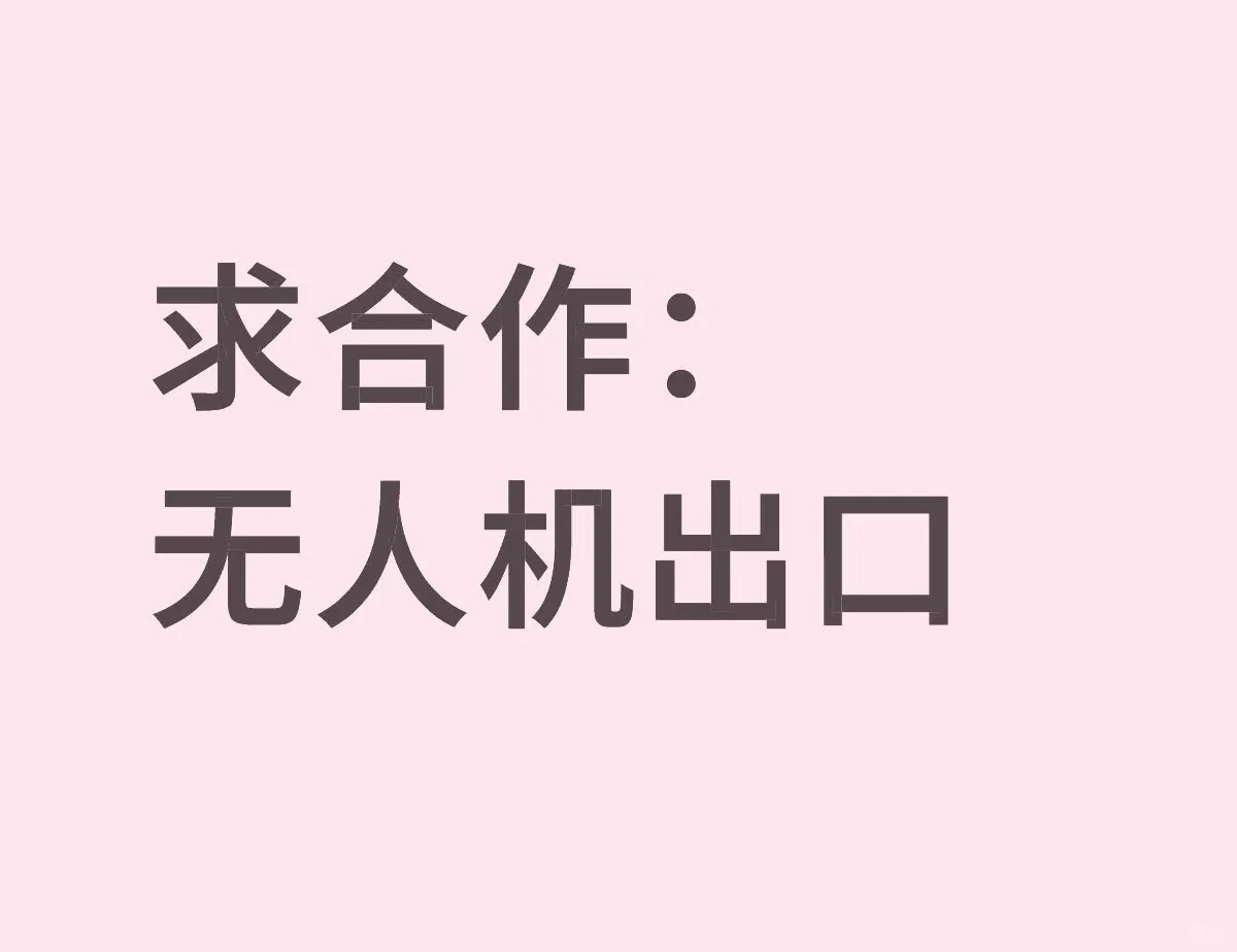无人机出口销售合作！