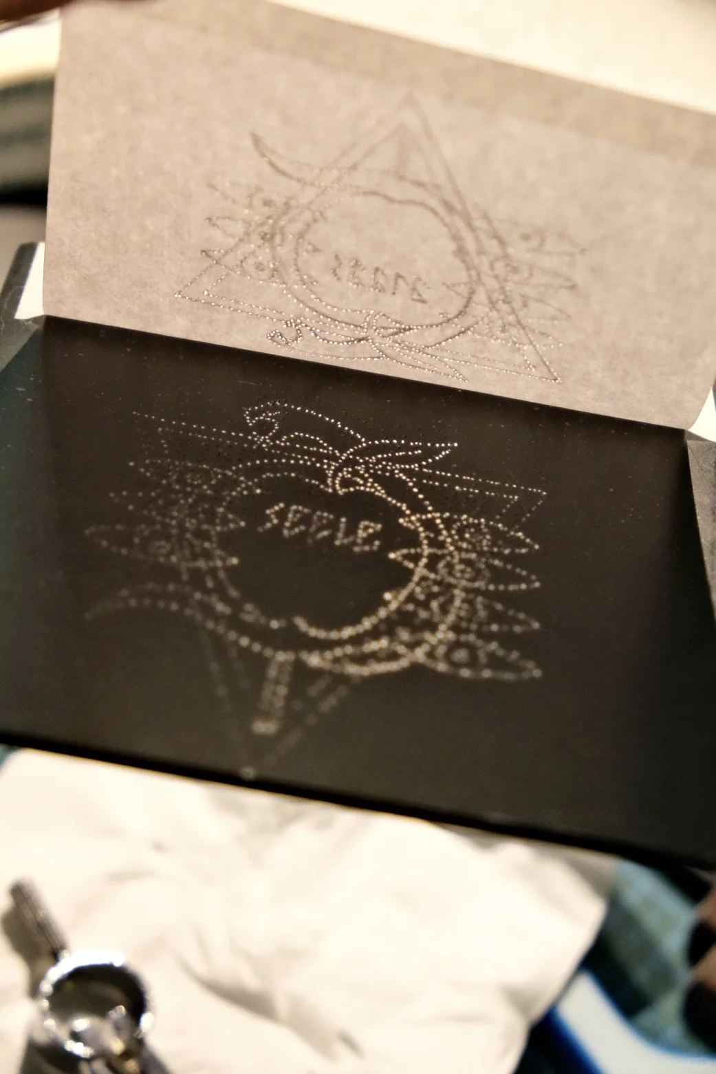 记录全息划痕的制作过程