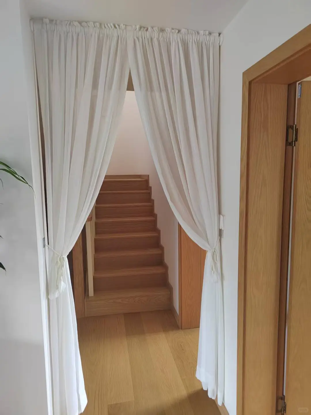 救命！原木风纱帘美到窒息！这抽绳褶皱绝了