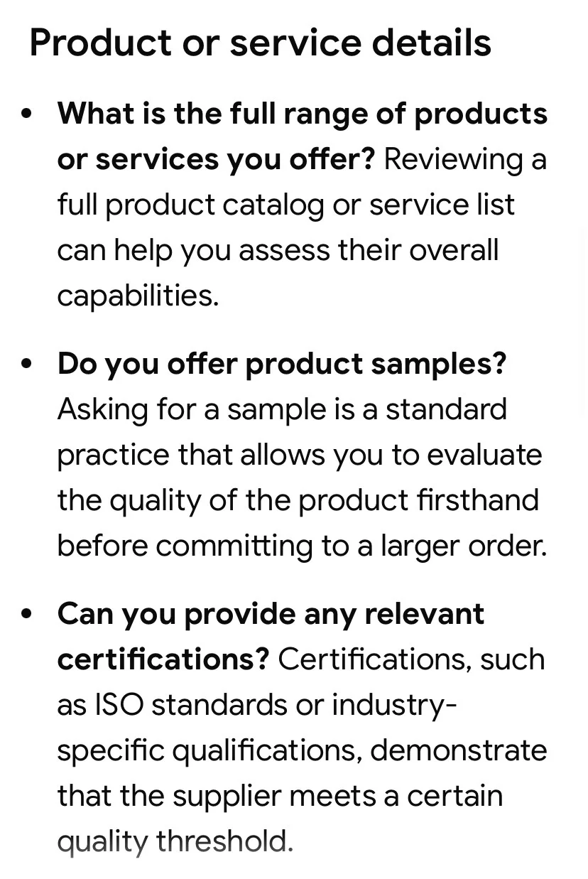 采购如何摸清供应商Supplier的情况