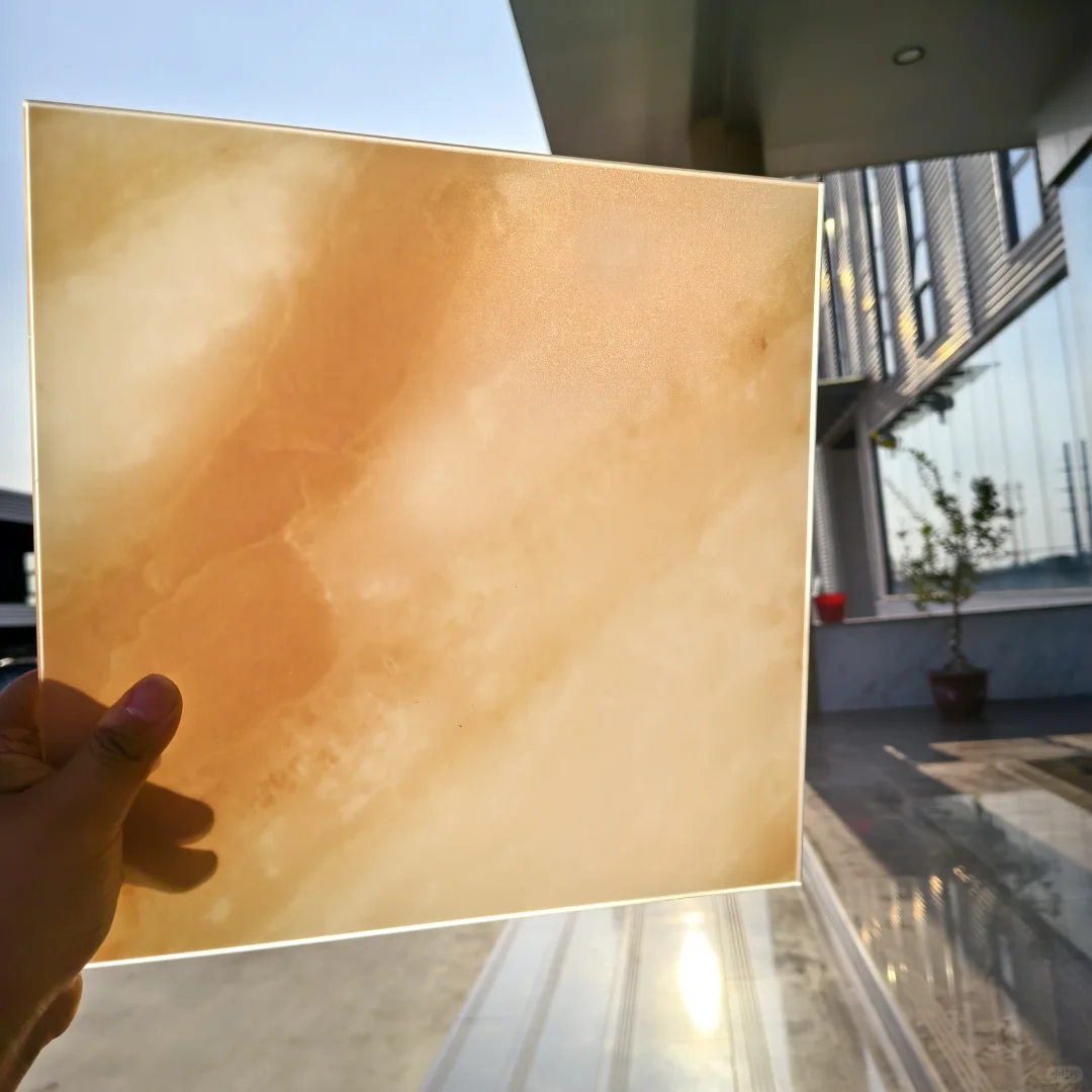 高温彩釉仿云石玻璃