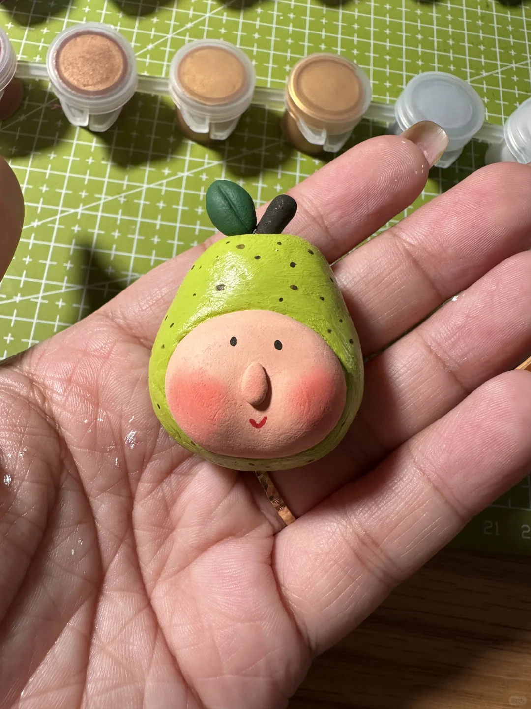 石塑粘土｜一枚憨憨的阿呆梨?