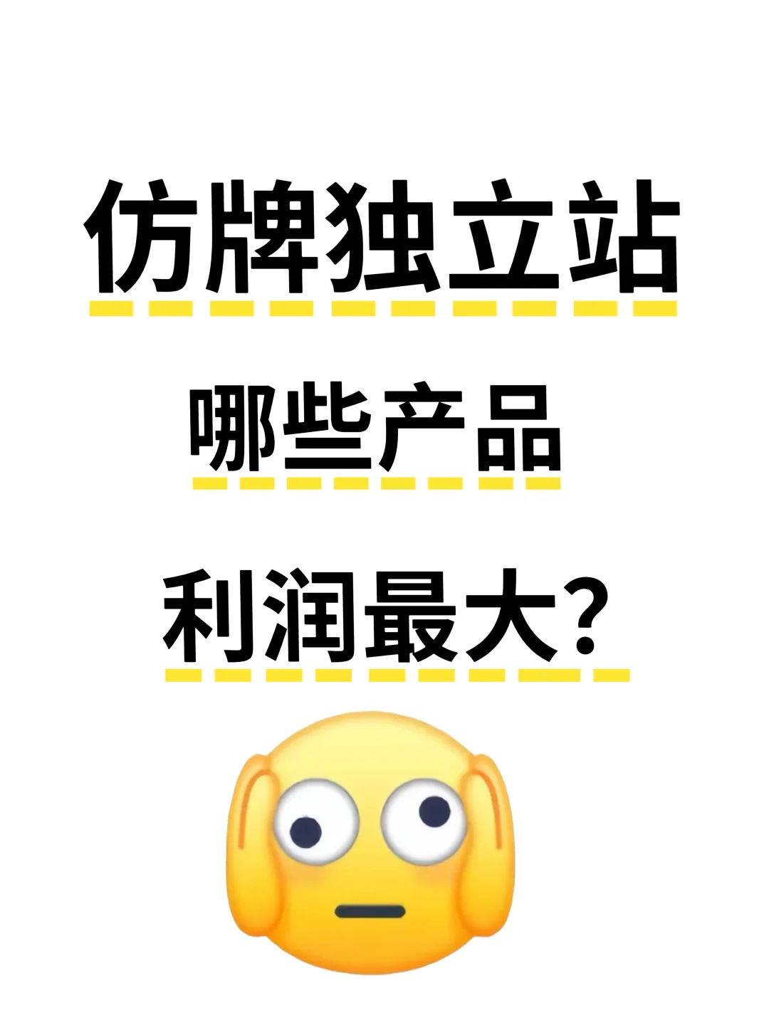 仿牌独立站哪些产品利润最大？