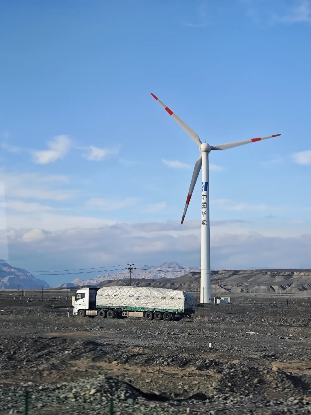 戈壁沙漠的风能发电