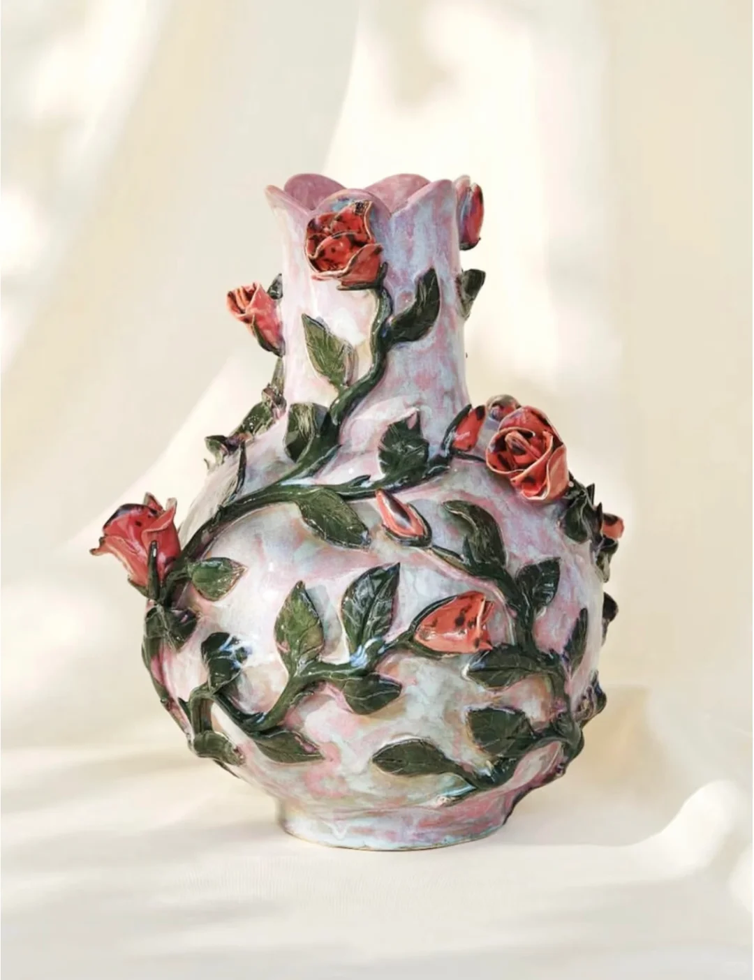 ⚪️陶艺分享｜花花的花瓶