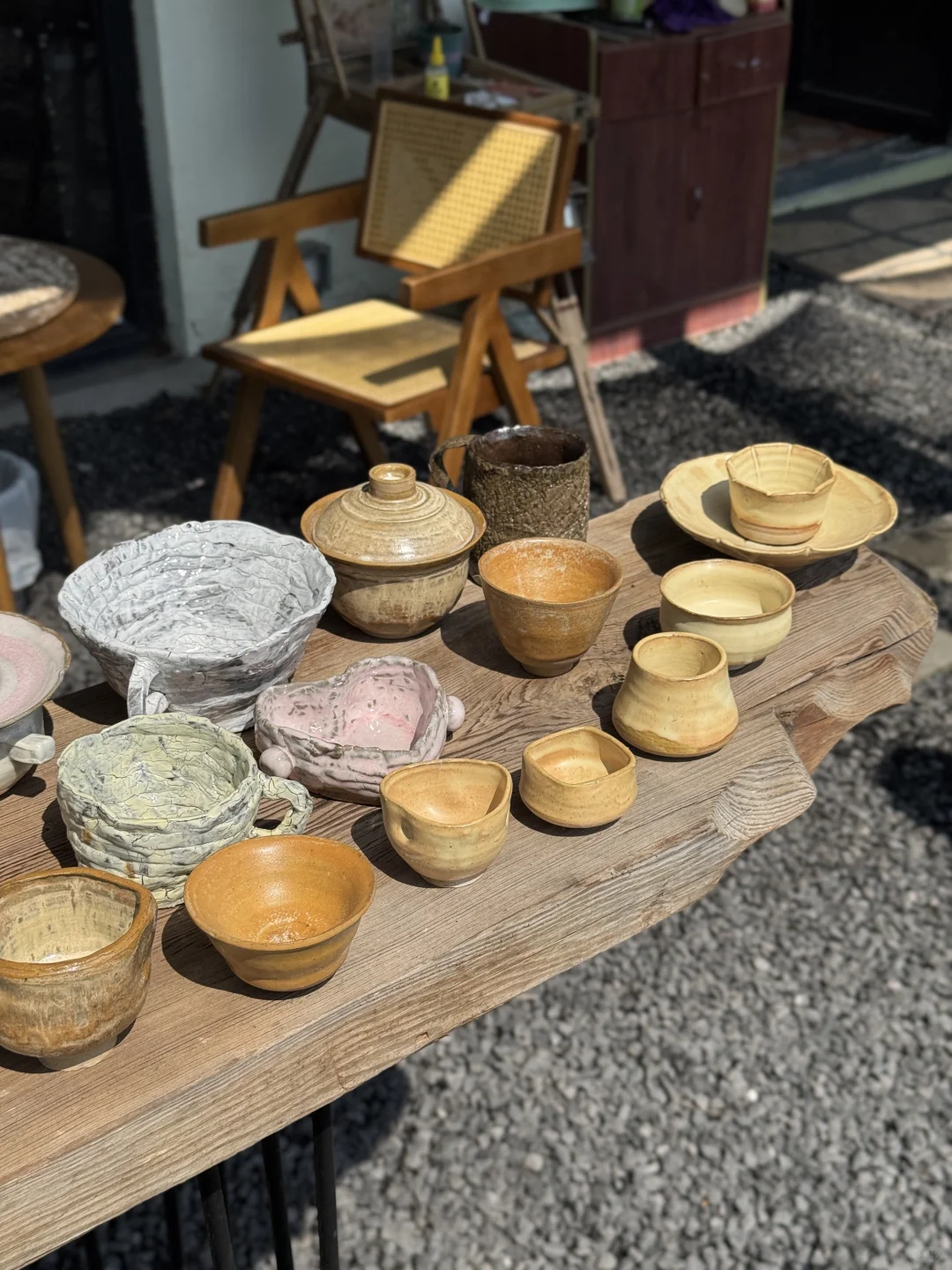 在重庆学习十二天陶艺的成果