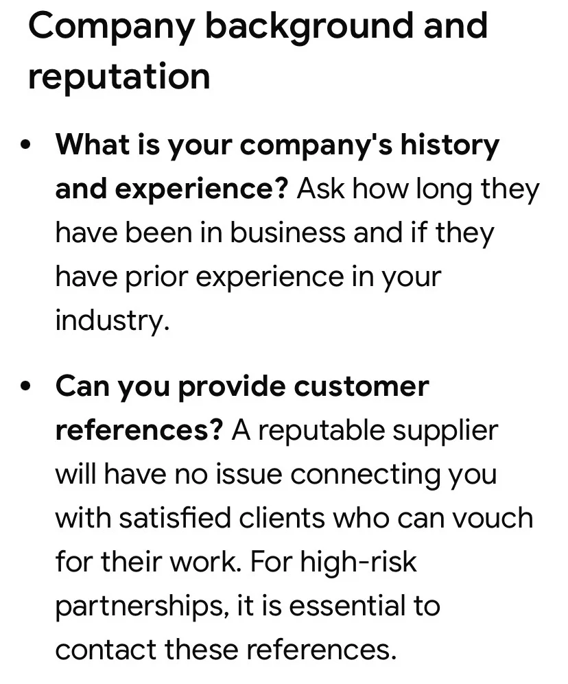 采购如何摸清供应商Supplier的情况