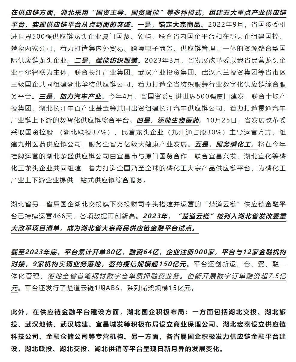 12家省级供应链企业共搭建9个供应链平台!