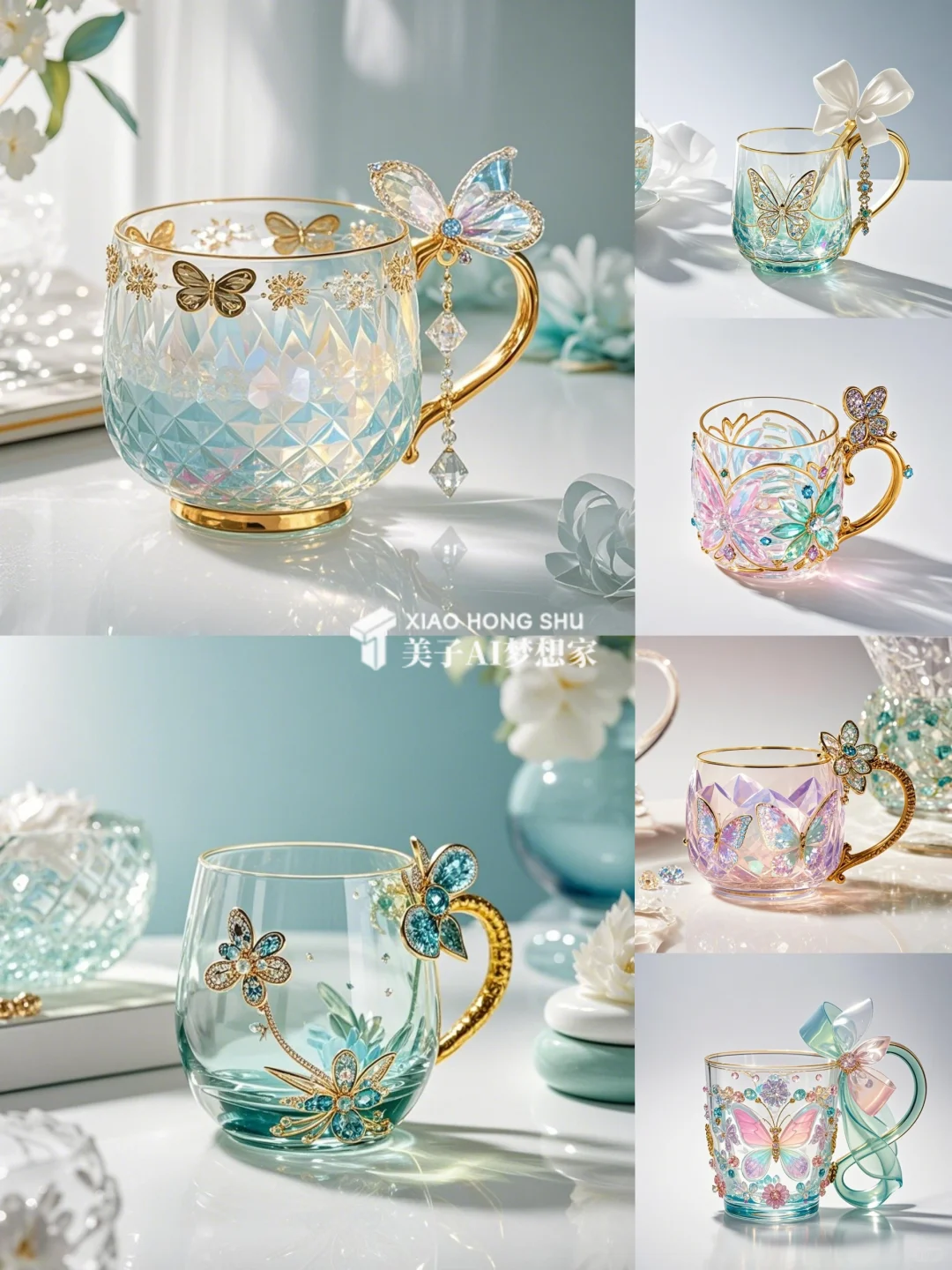 ?AI产品设计1000个✨珠光宝气水晶玻璃杯