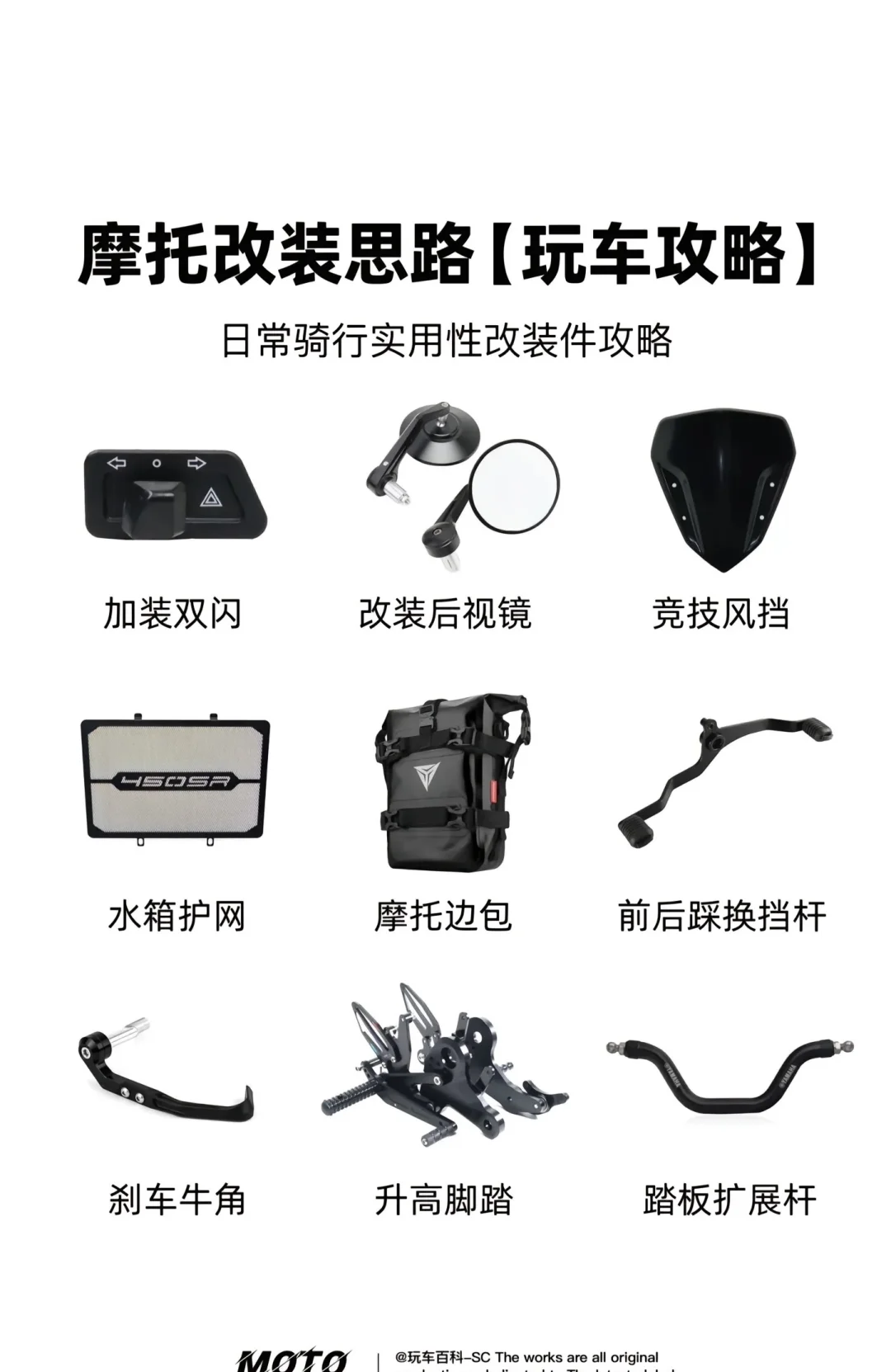 摩托不改不如推下海，一张图看懂摩托车改装