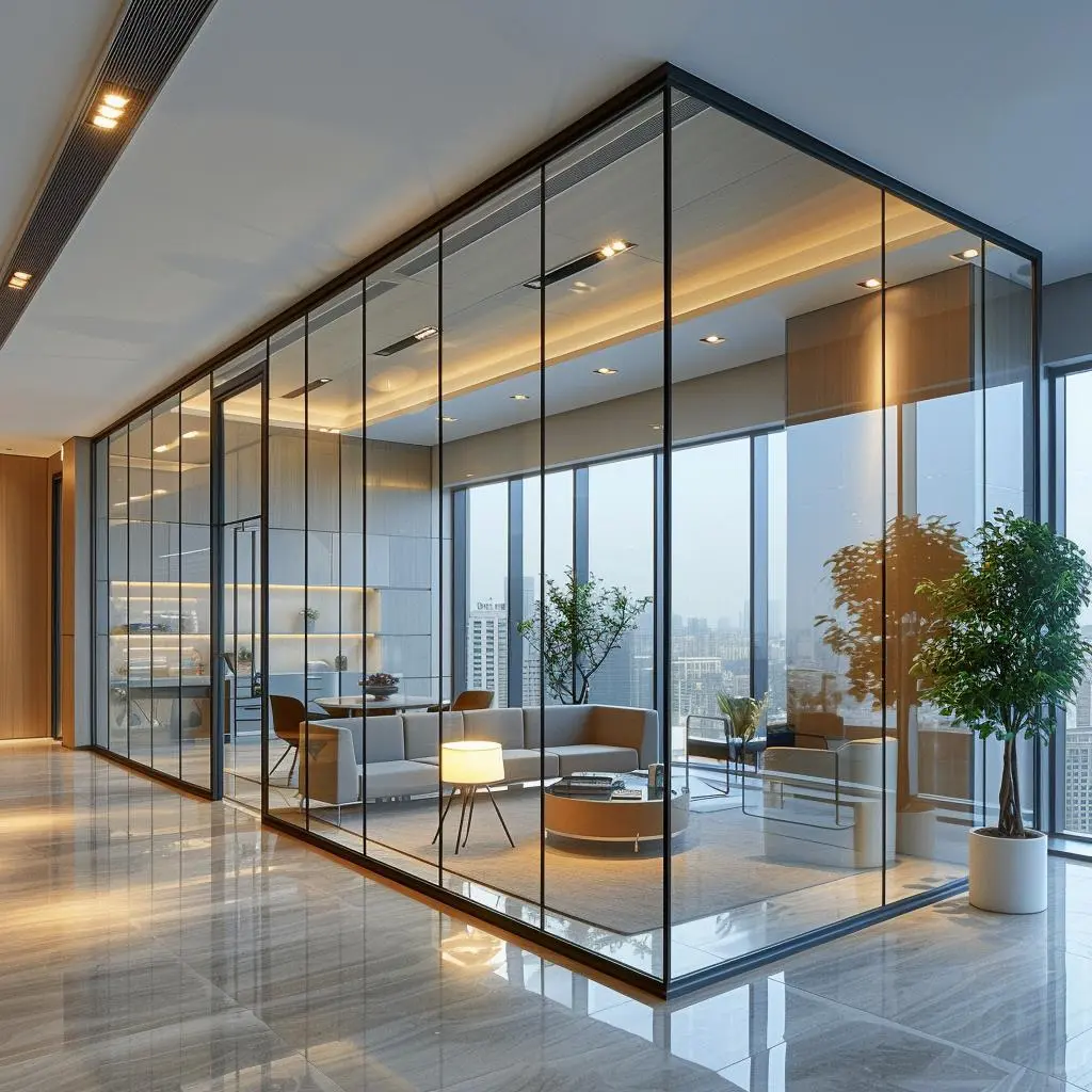小空间逆袭！通透感办公室玻璃隔断经验分享