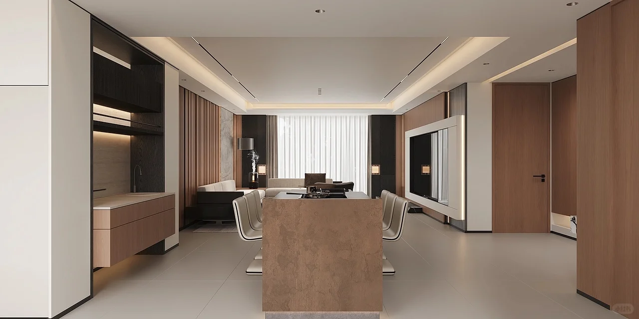 现代简约风格的一体化家居空间