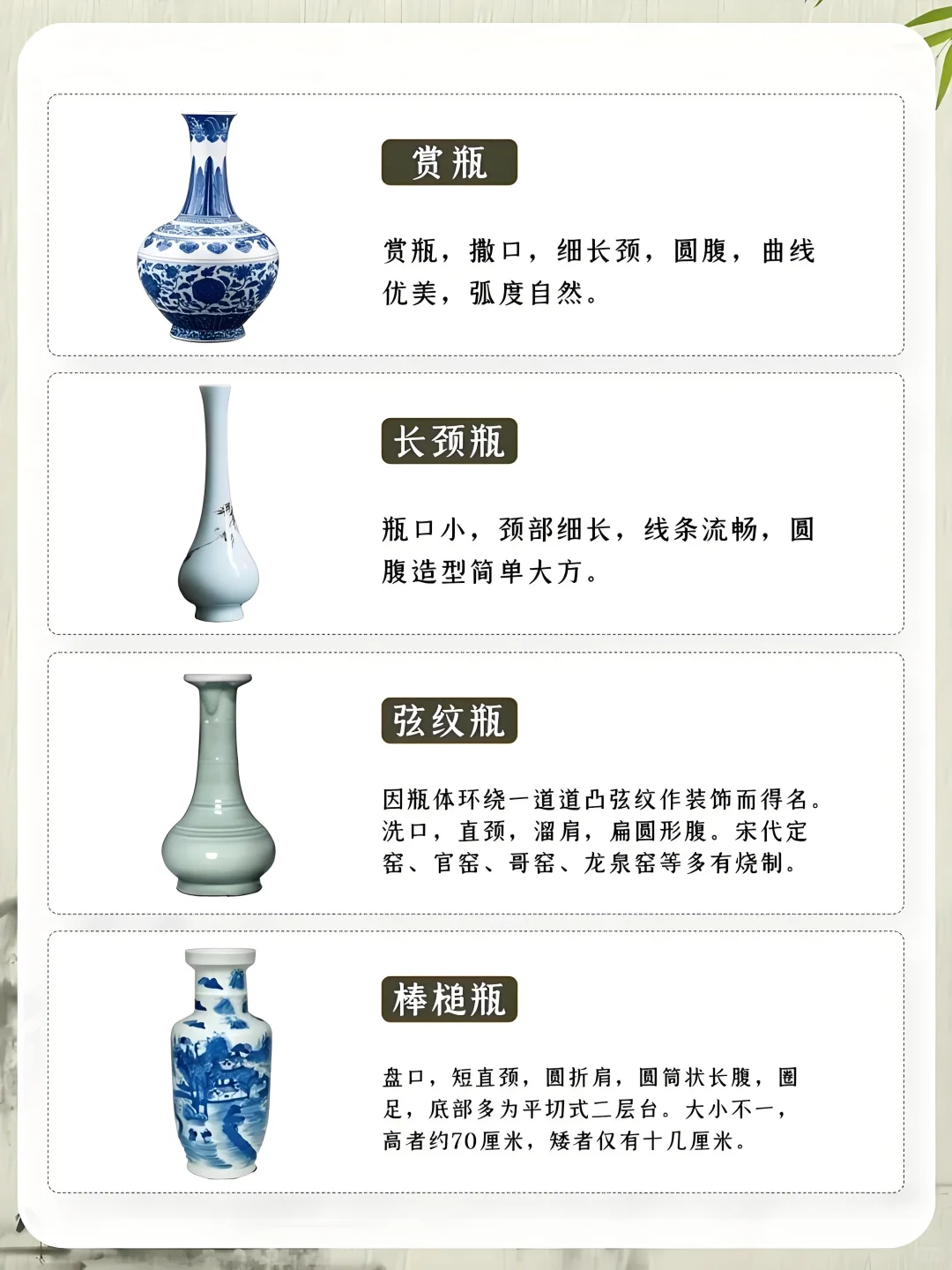 【知多少】超全的瓷器瓶型大全