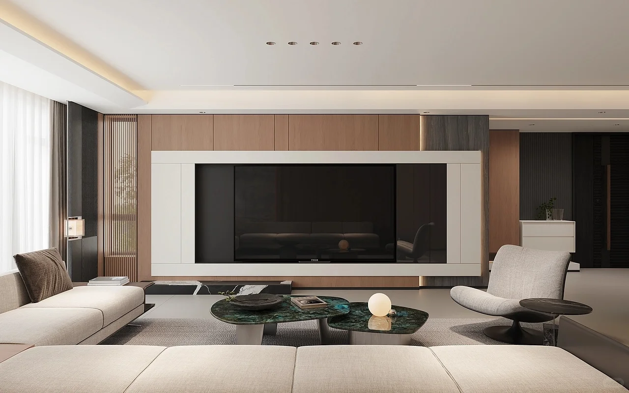 现代简约风格的一体化家居空间