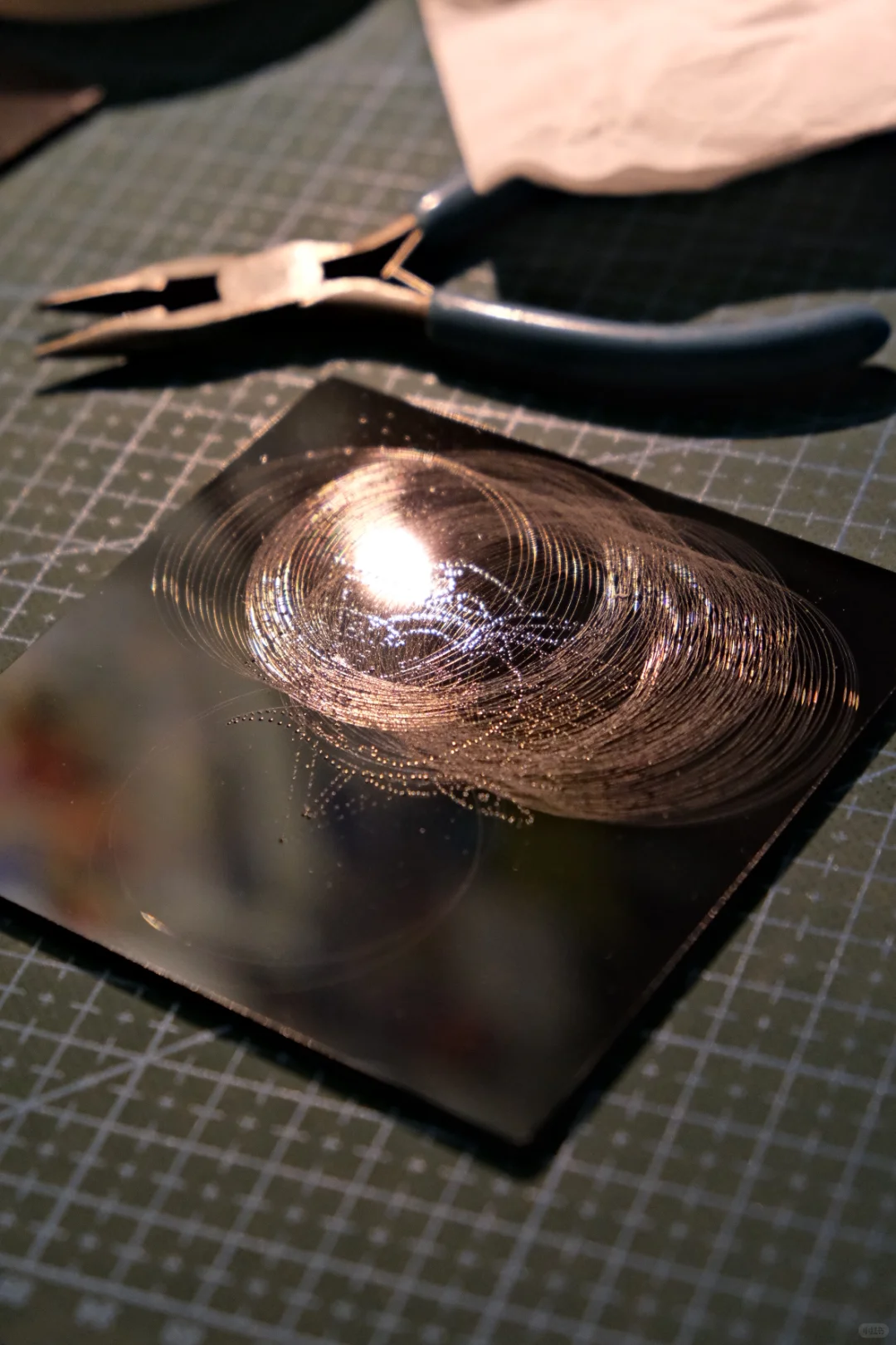 记录全息划痕的制作过程