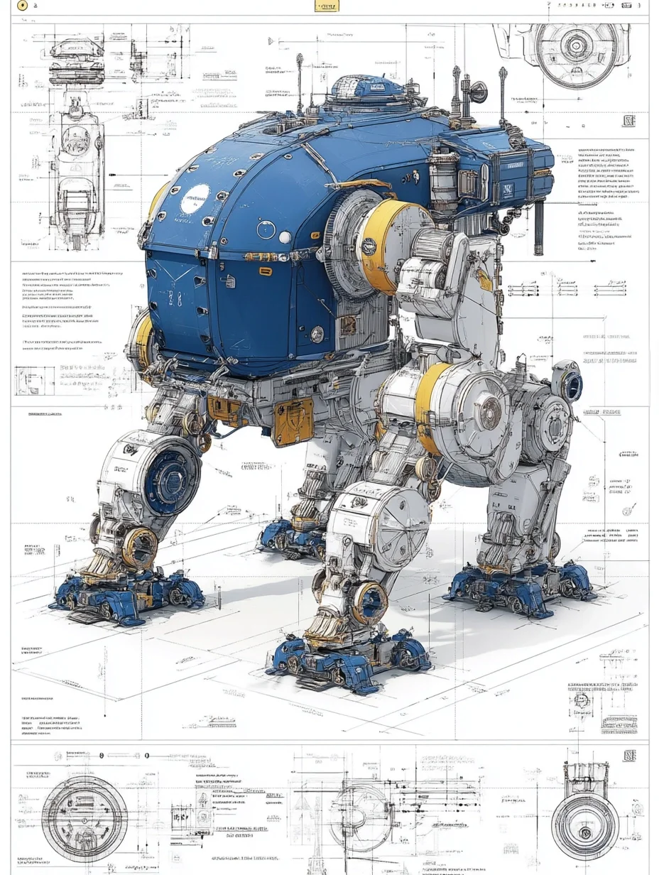 工业机器人·设计线稿［咒语］