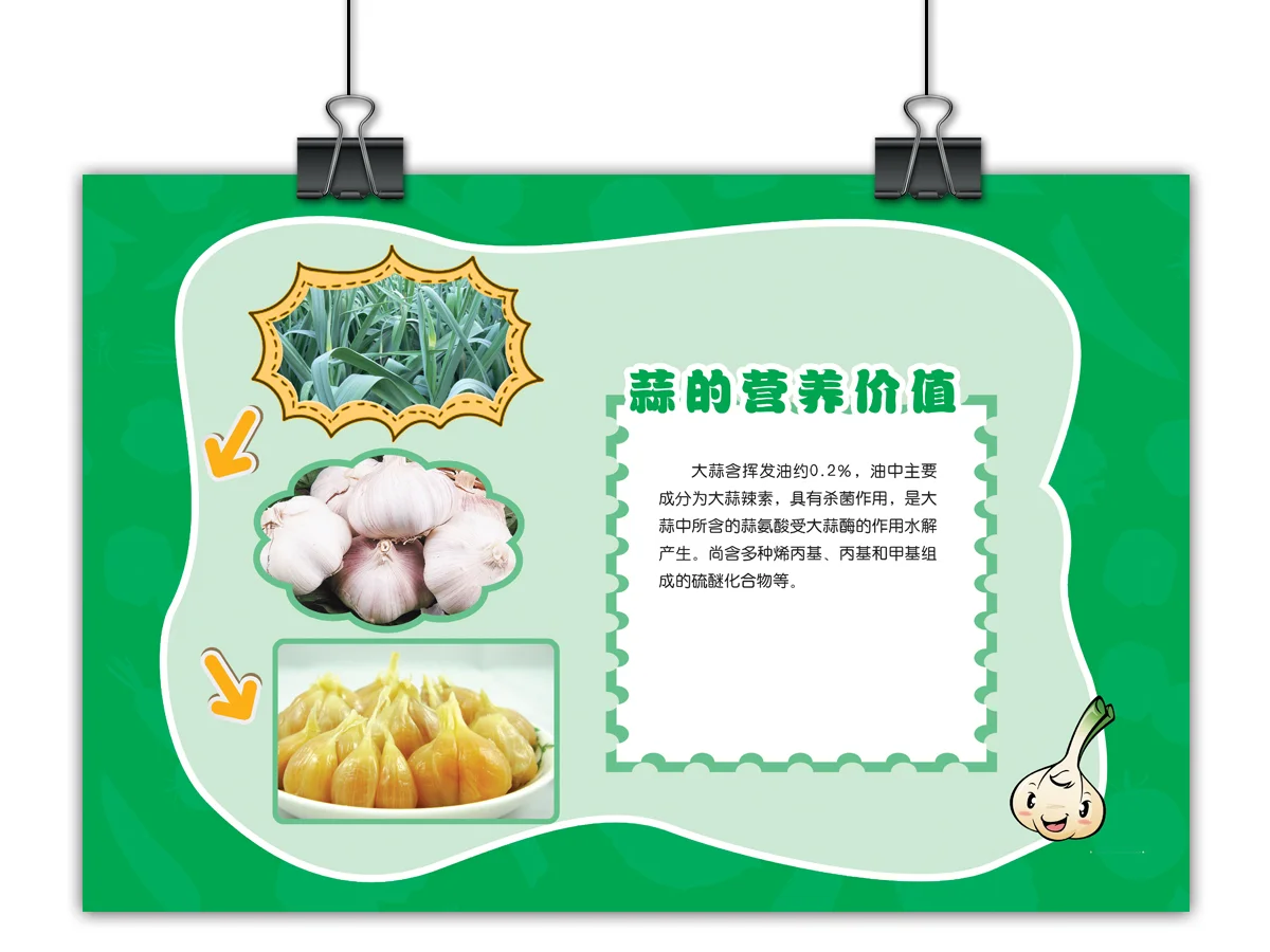 之前设计的幼儿园蔬菜展板