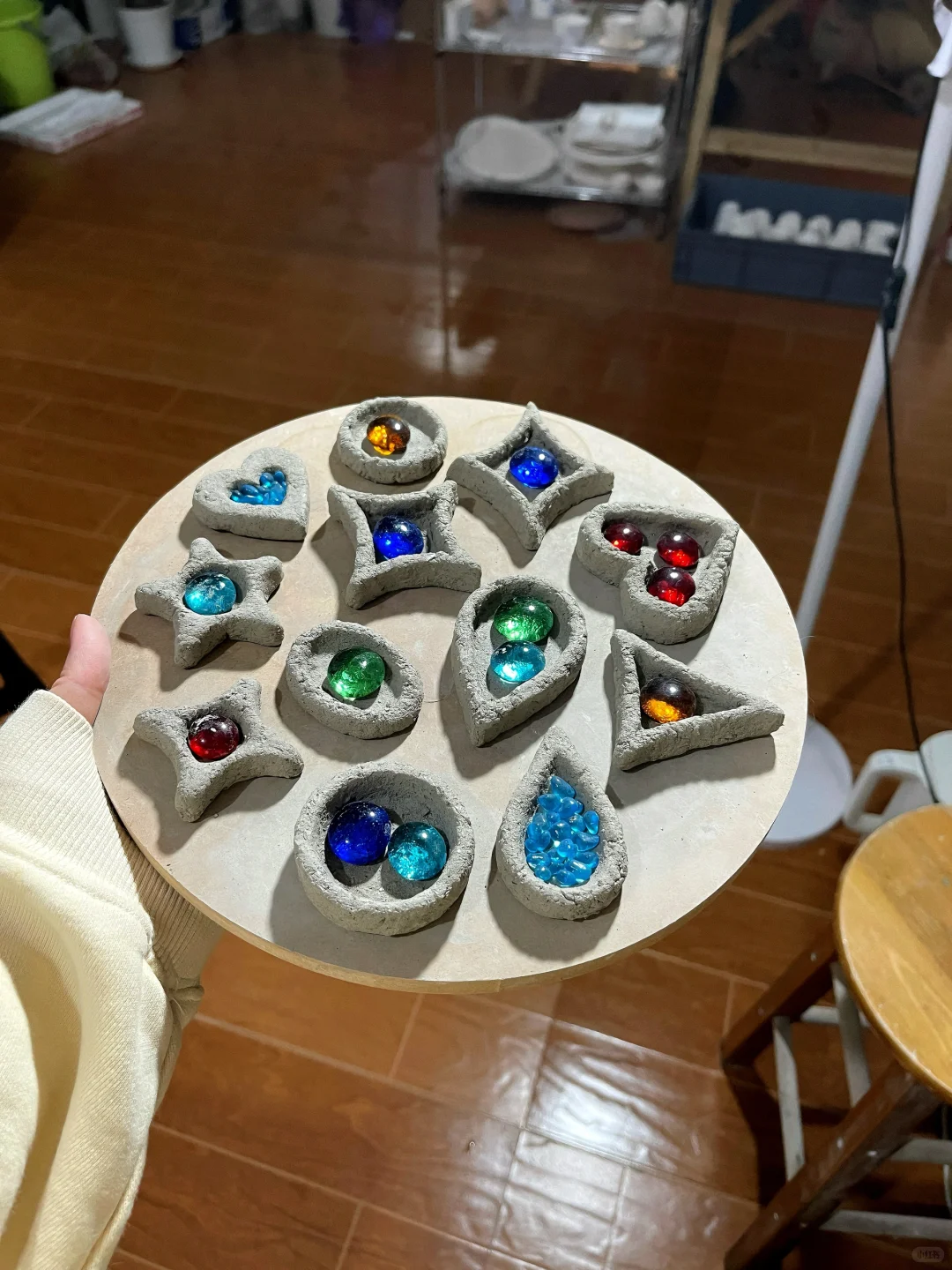 玻璃珠烧出来亮闪闪的✨